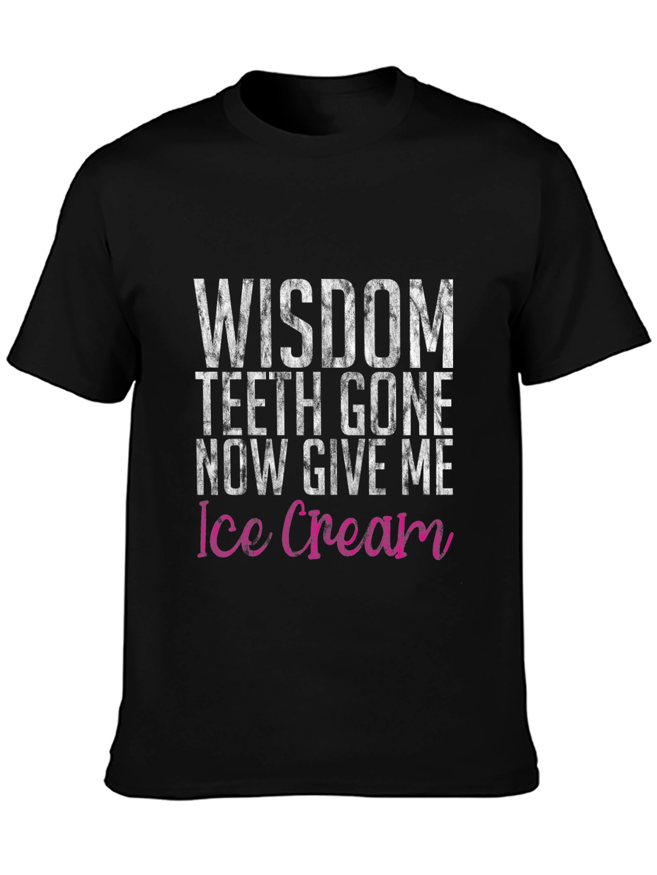 Black Wisdom Teeth Ice Cream Funny Graphic Tee view 3