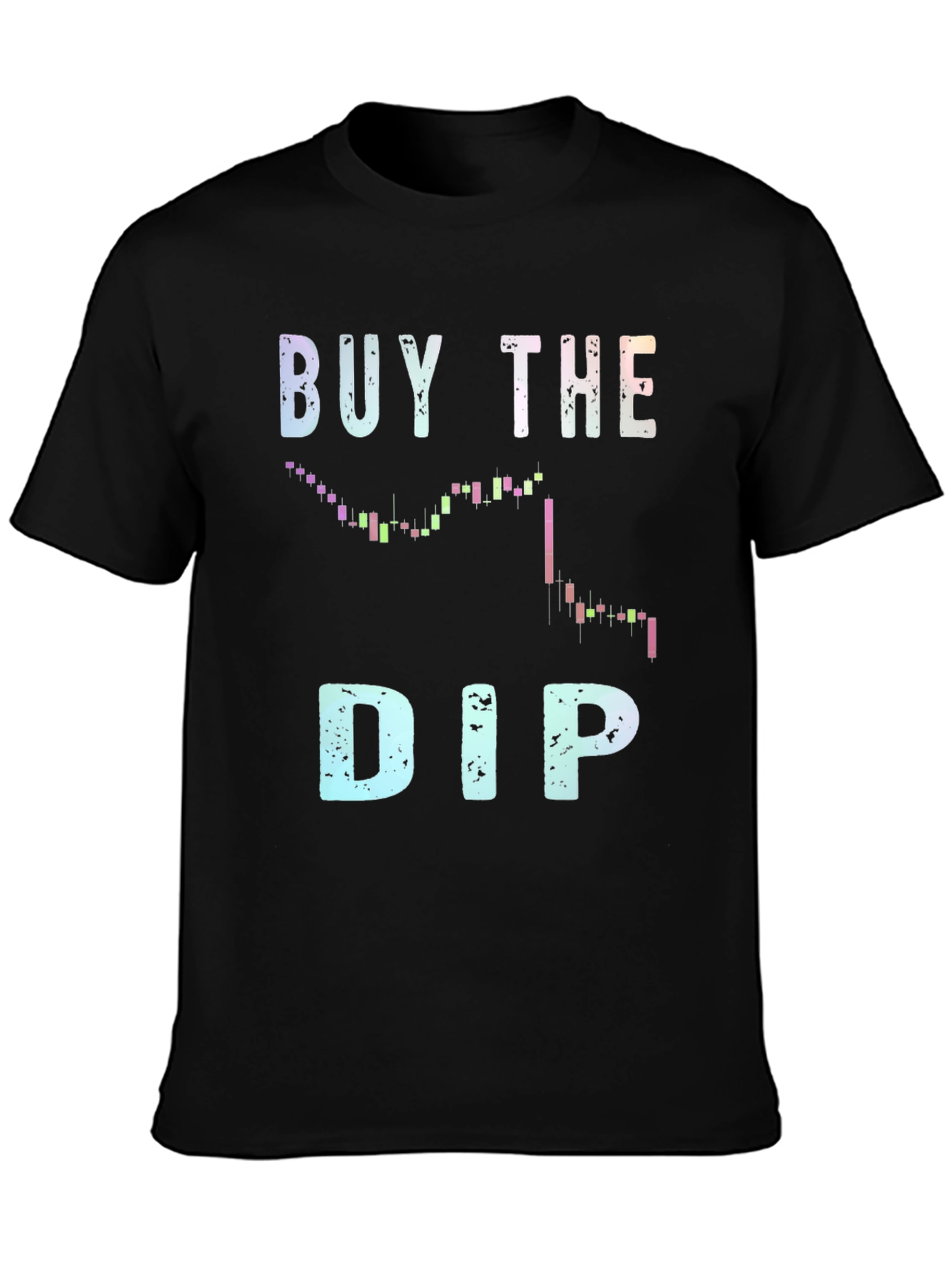 Black Buy the Dip T-Shirt - Crypto Investor Apparel view 3