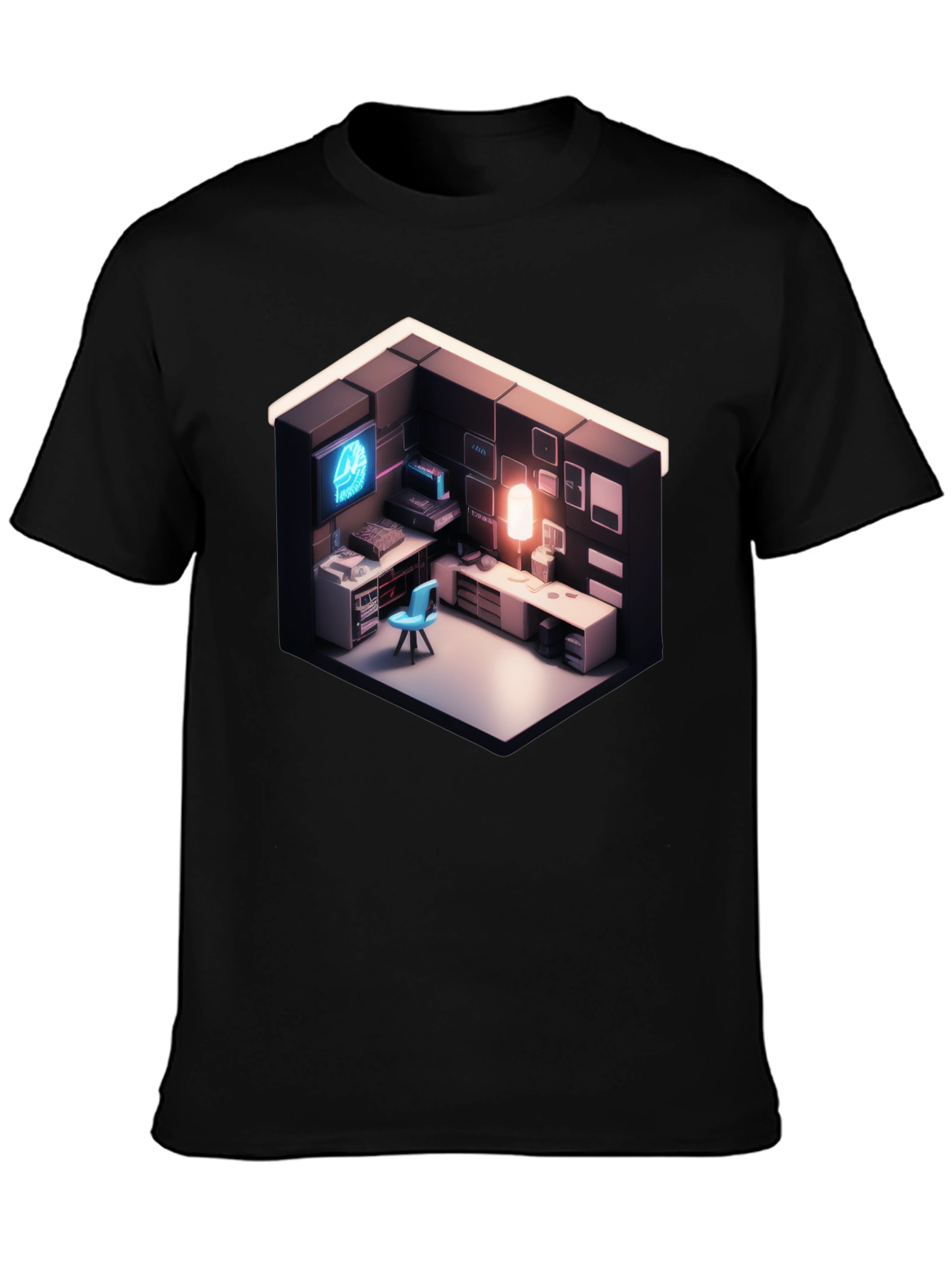 Isometric Gaming Room Tee - Gamer's Delight - 3