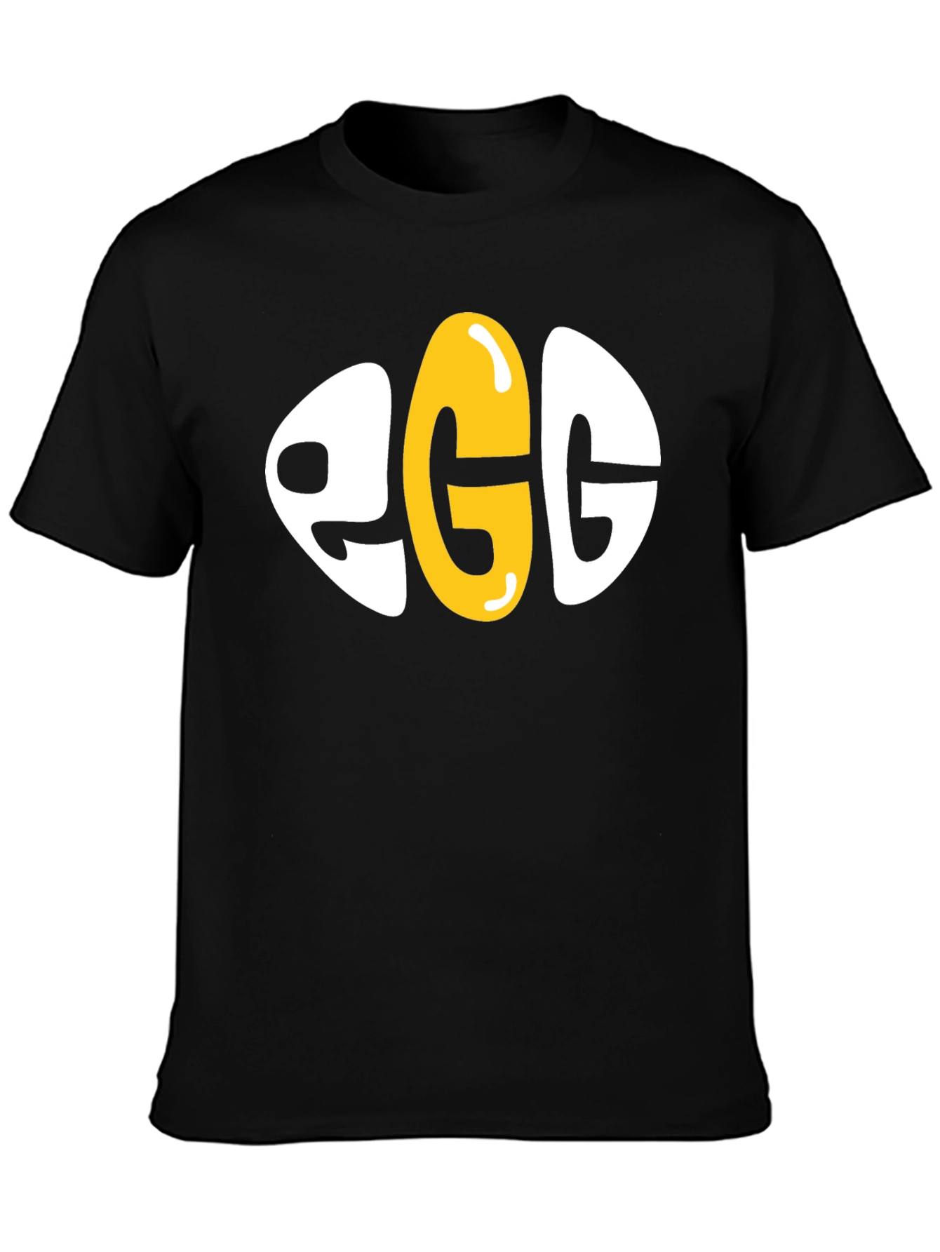 Black Egg Graphic Novelty T-Shirt - Unisex view 3