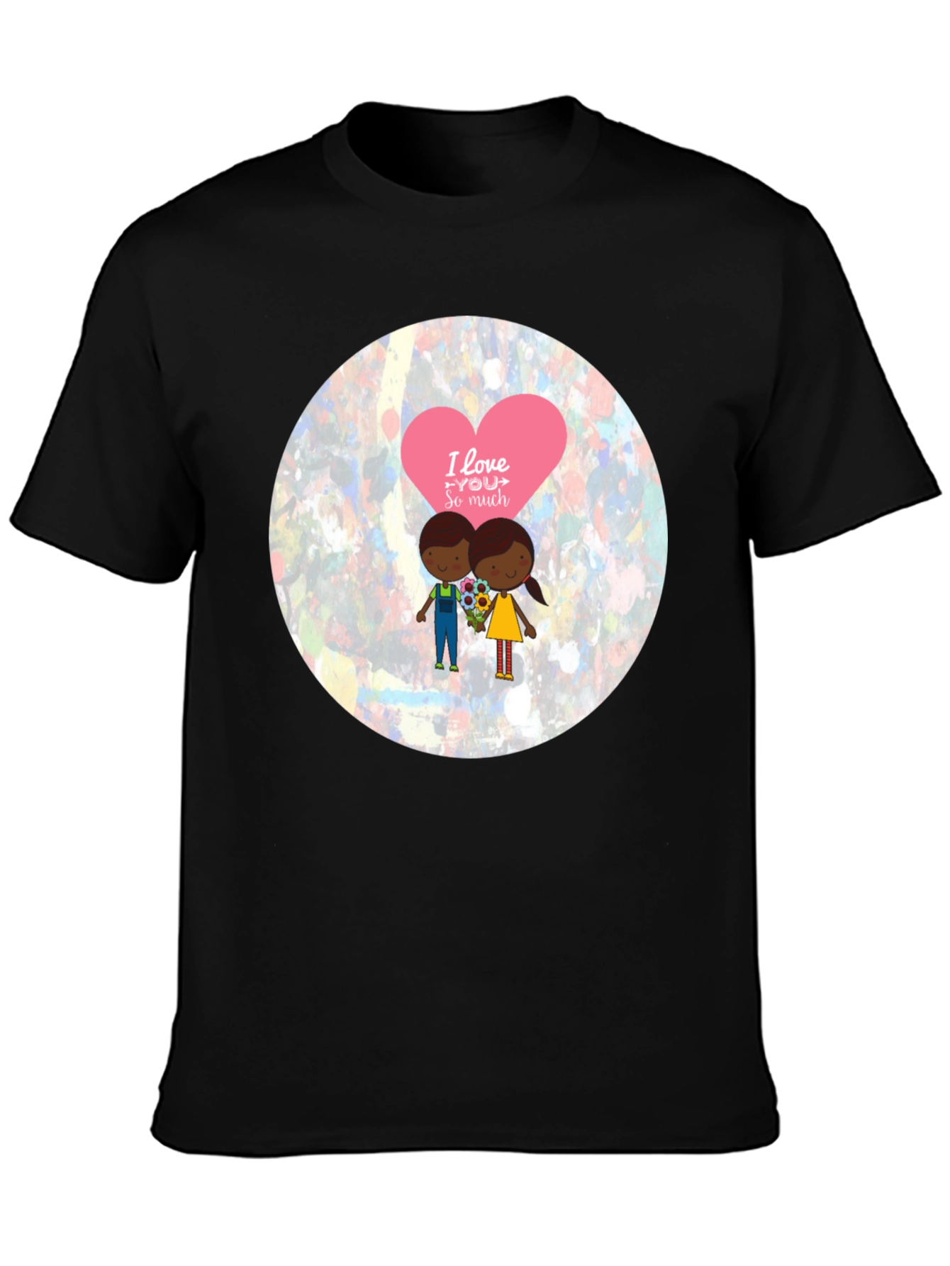 Black I Love You Graphic Tee view 3