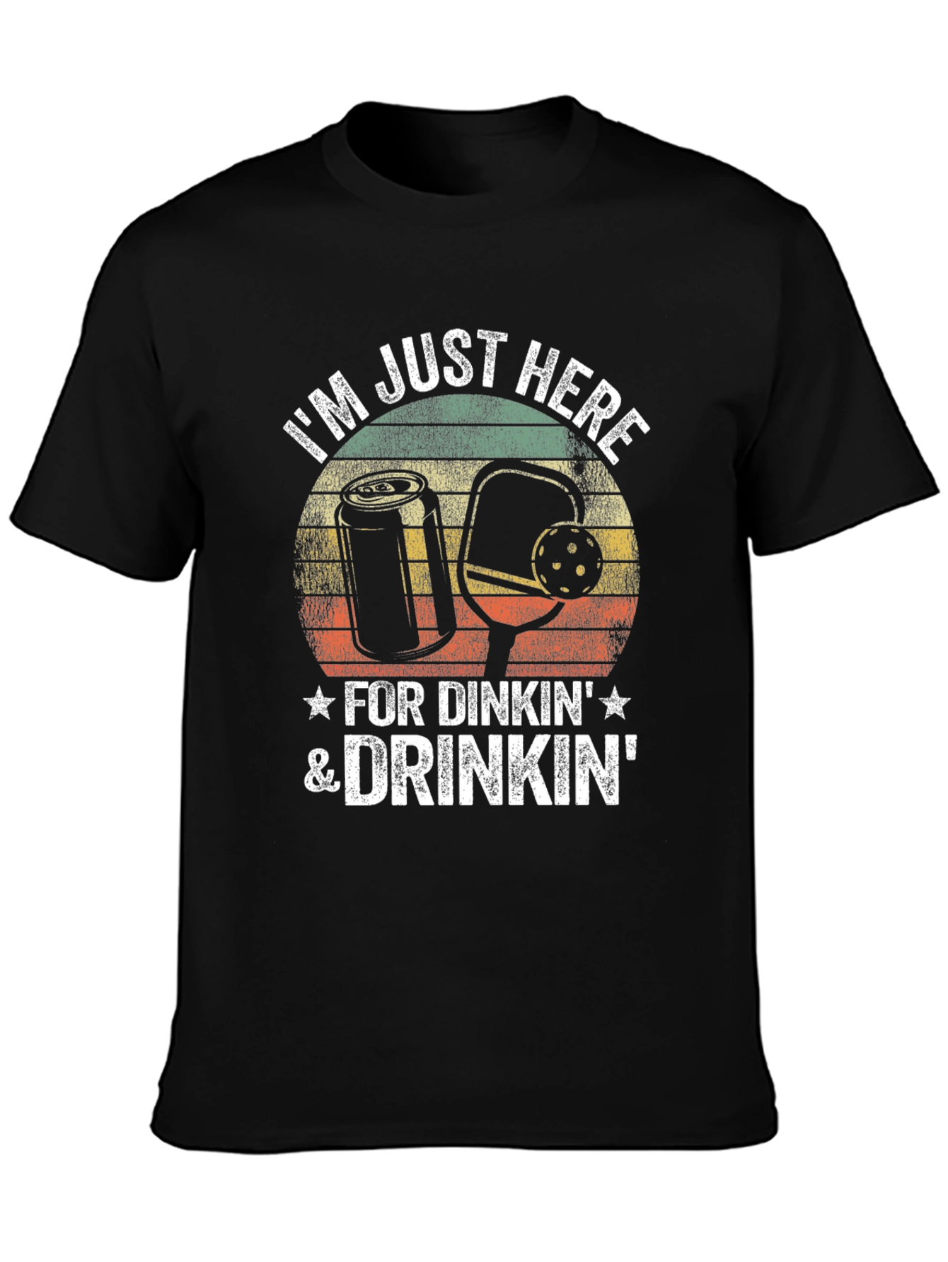 Black Pickleball Dink and Drink Graphic Tee view 3