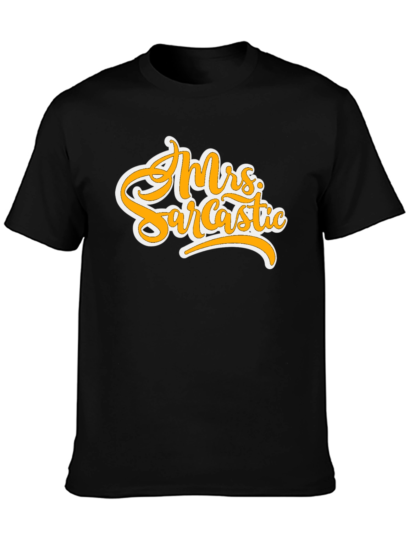 Black Mrs. Sarcastic Graphic T-Shirt - Black view 3