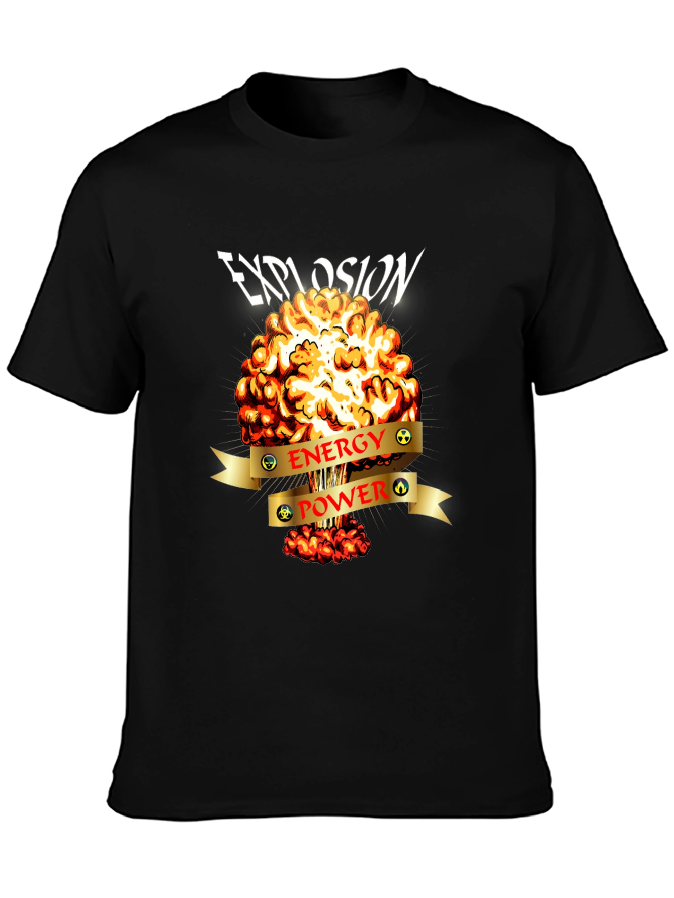 Black Explosion Energy Power Graphic Tee view 3