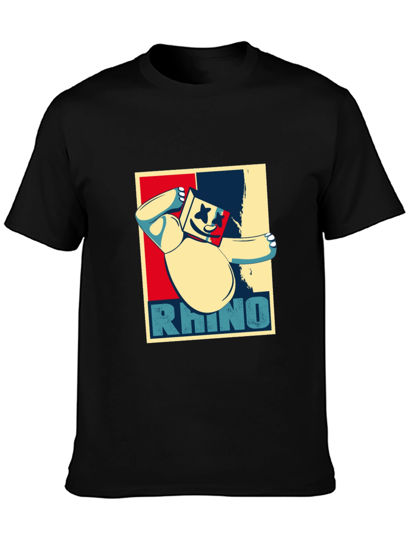 Black Rhino Graphic T-Shirt - Cool Design view 3