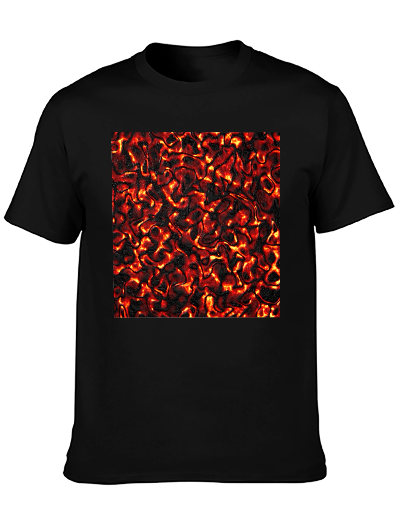 Black Lava Flow Graphic Tee - Cool Black T-Shirt view 3