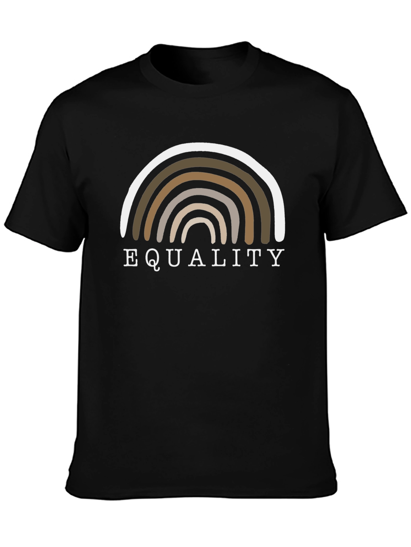 Black Equality Rainbow Graphic Tee - Soft Cotton Blend view 3