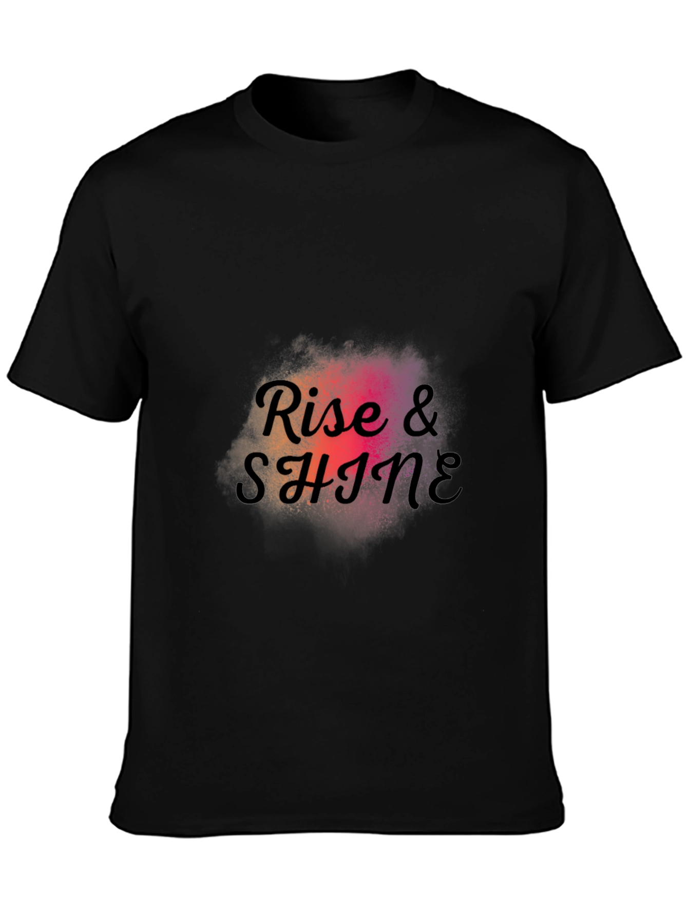 Black Rise & Shine Graphic Tee - Stylish Casual Wear view 3