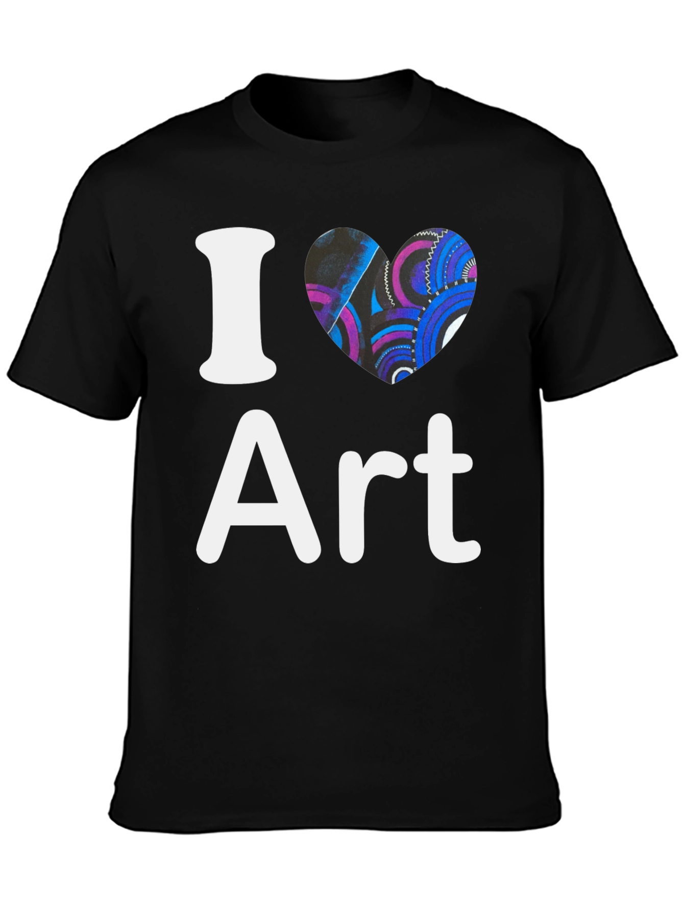 Black I Heart Art Graphic T-Shirt - Artistic Expression view 3
