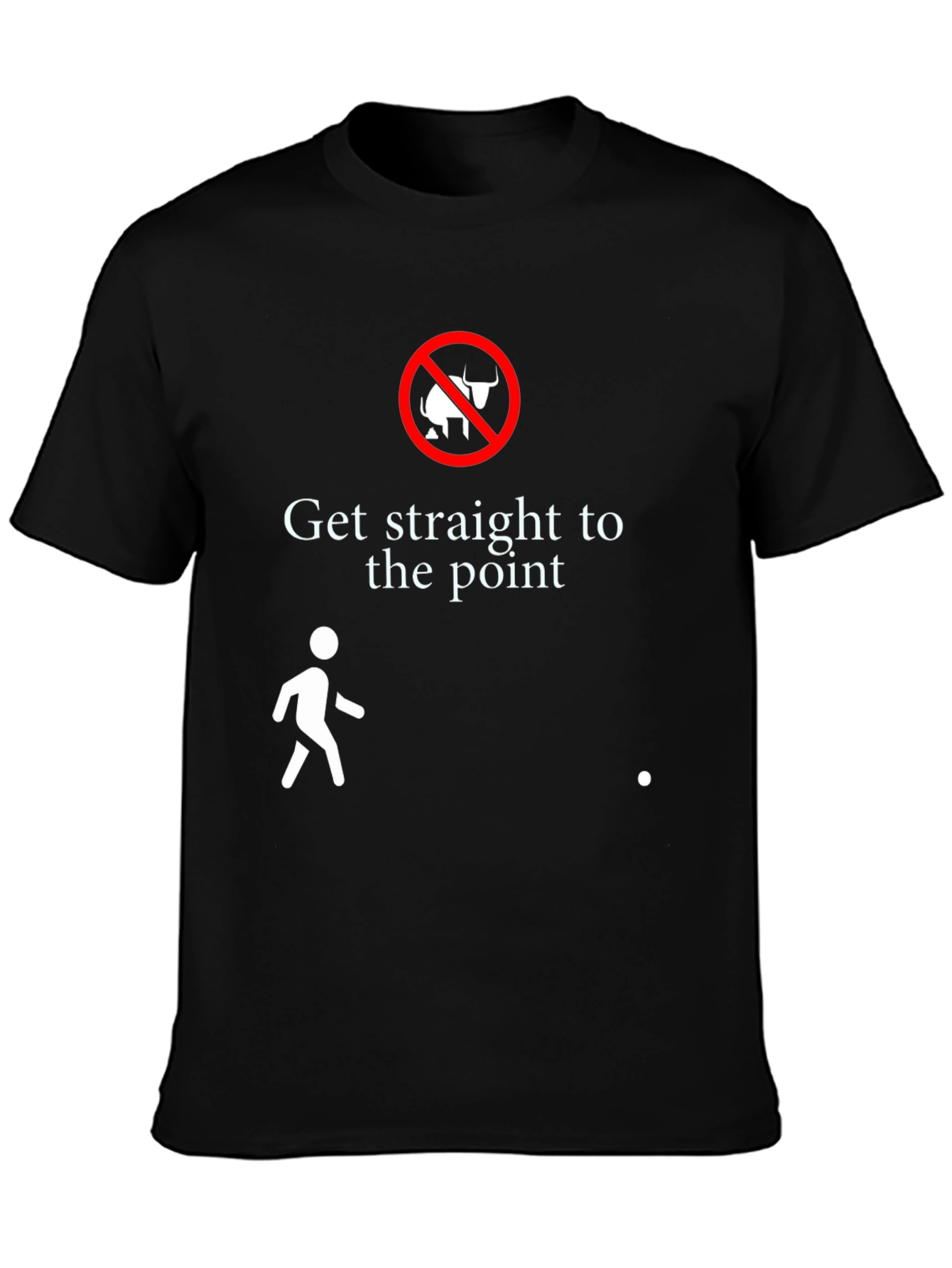 Black Get Straight to the Point Graphic Tee view 3