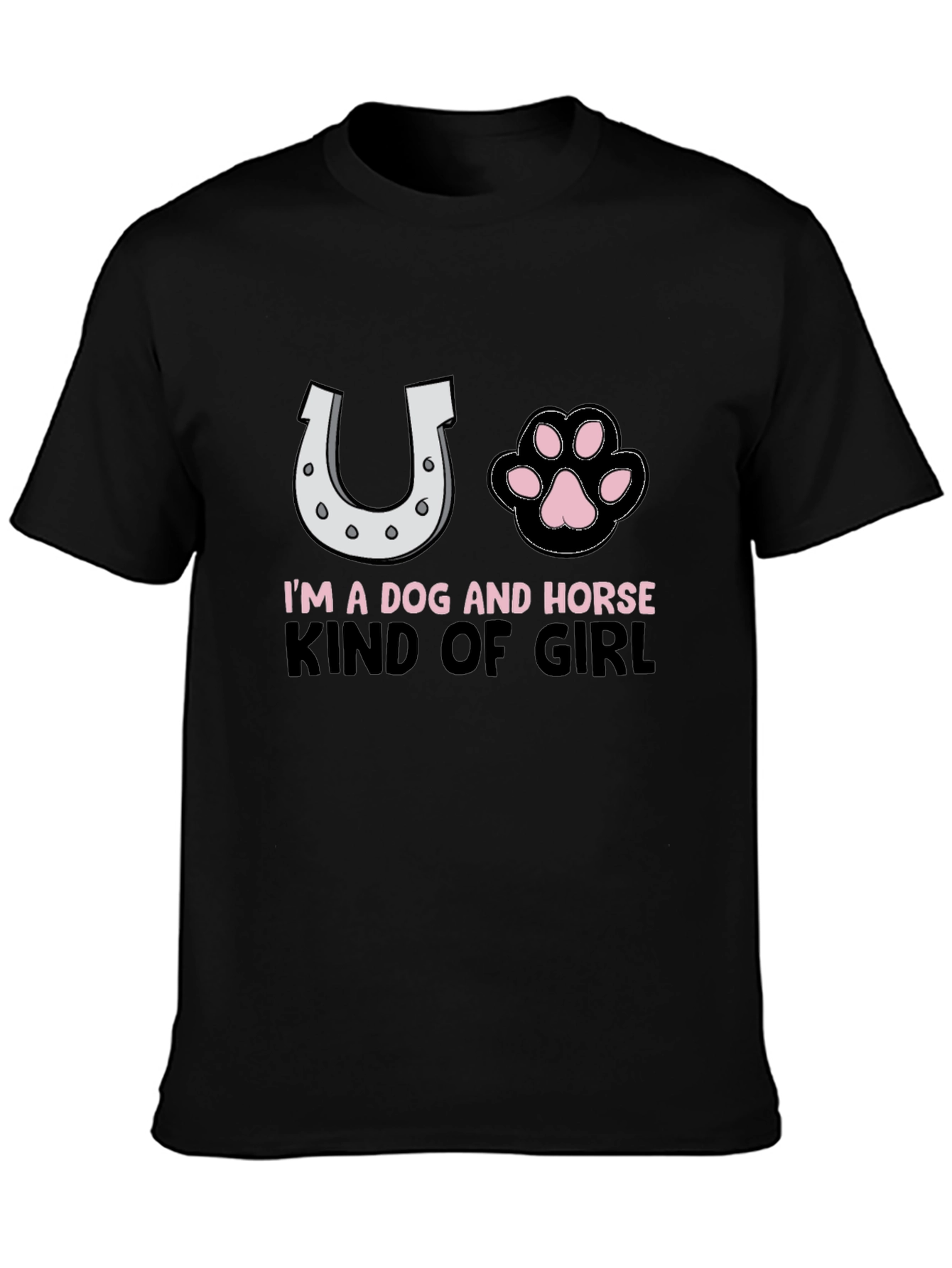 Black Dog and Horse Kind of Girl Graphic Tee view 3