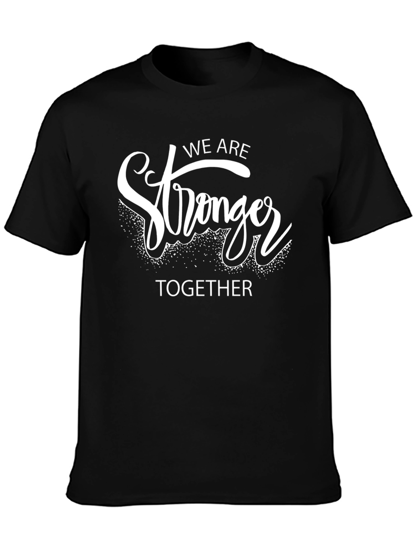 Black We Are Stronger Together Graphic T-Shirt view 3