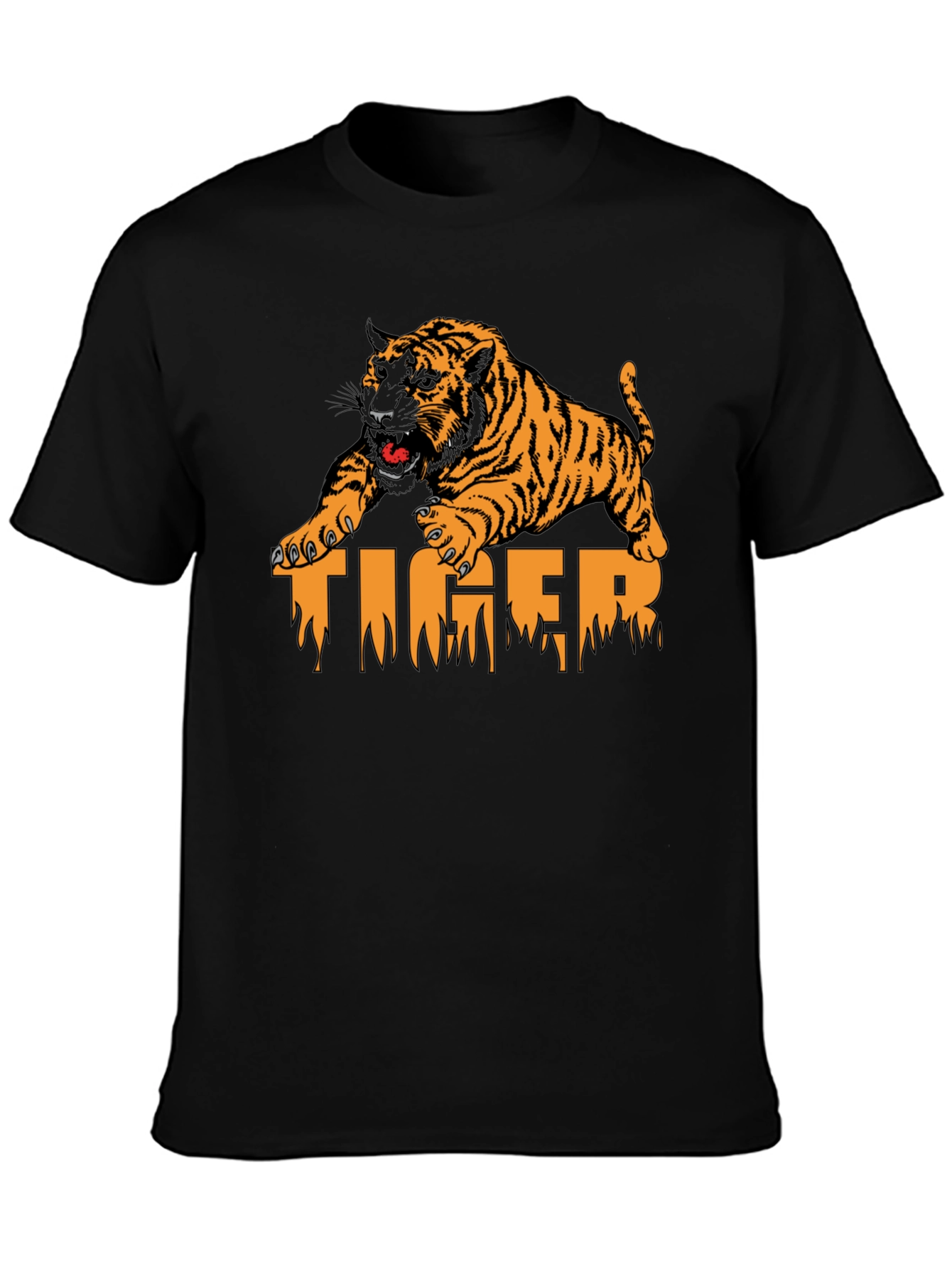 Black Tiger Graphic Print T-Shirt - Menswear view 3