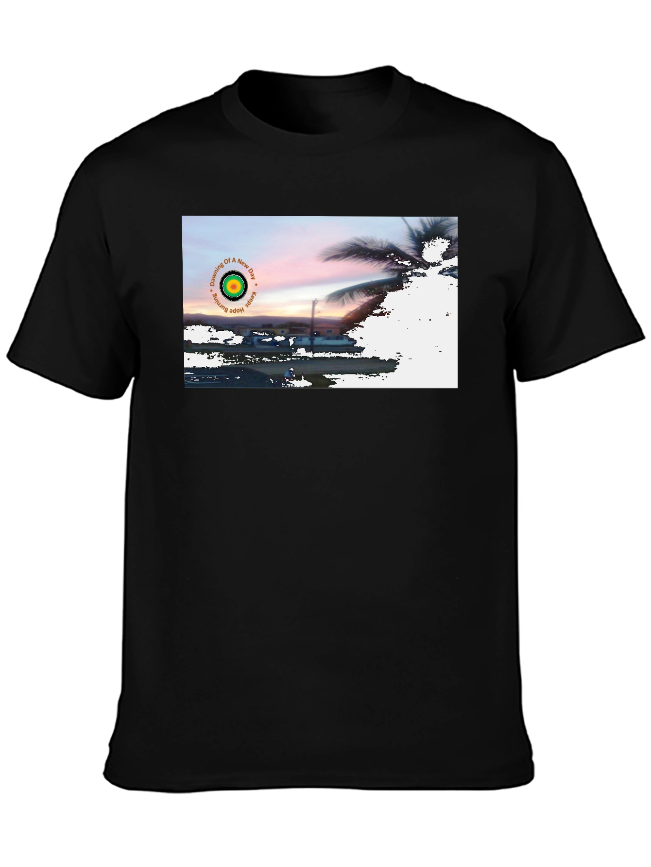 Black Sunrise Hope Burning T-Shirt view 3