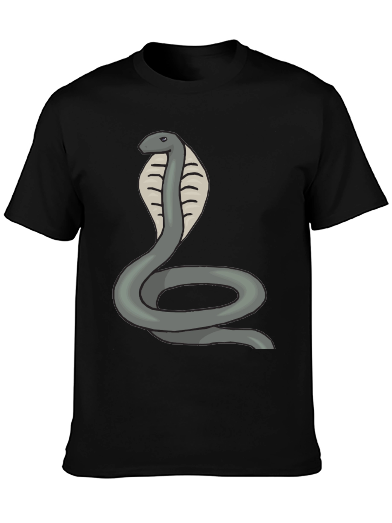 Black Cobra Snake Graphic Tee - Mens Black T-Shirt view 3