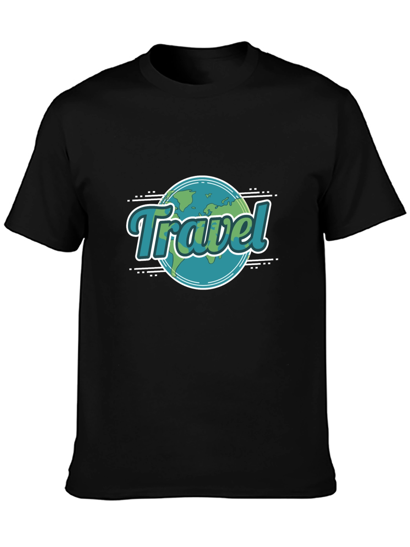 Black Travel the World T-Shirt view 3
