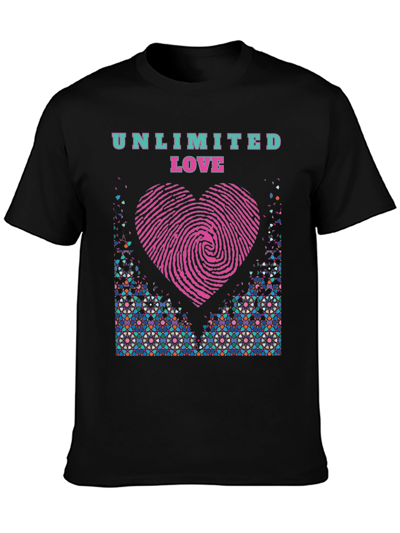 Black Unlimited Love Black T-Shirt view 3