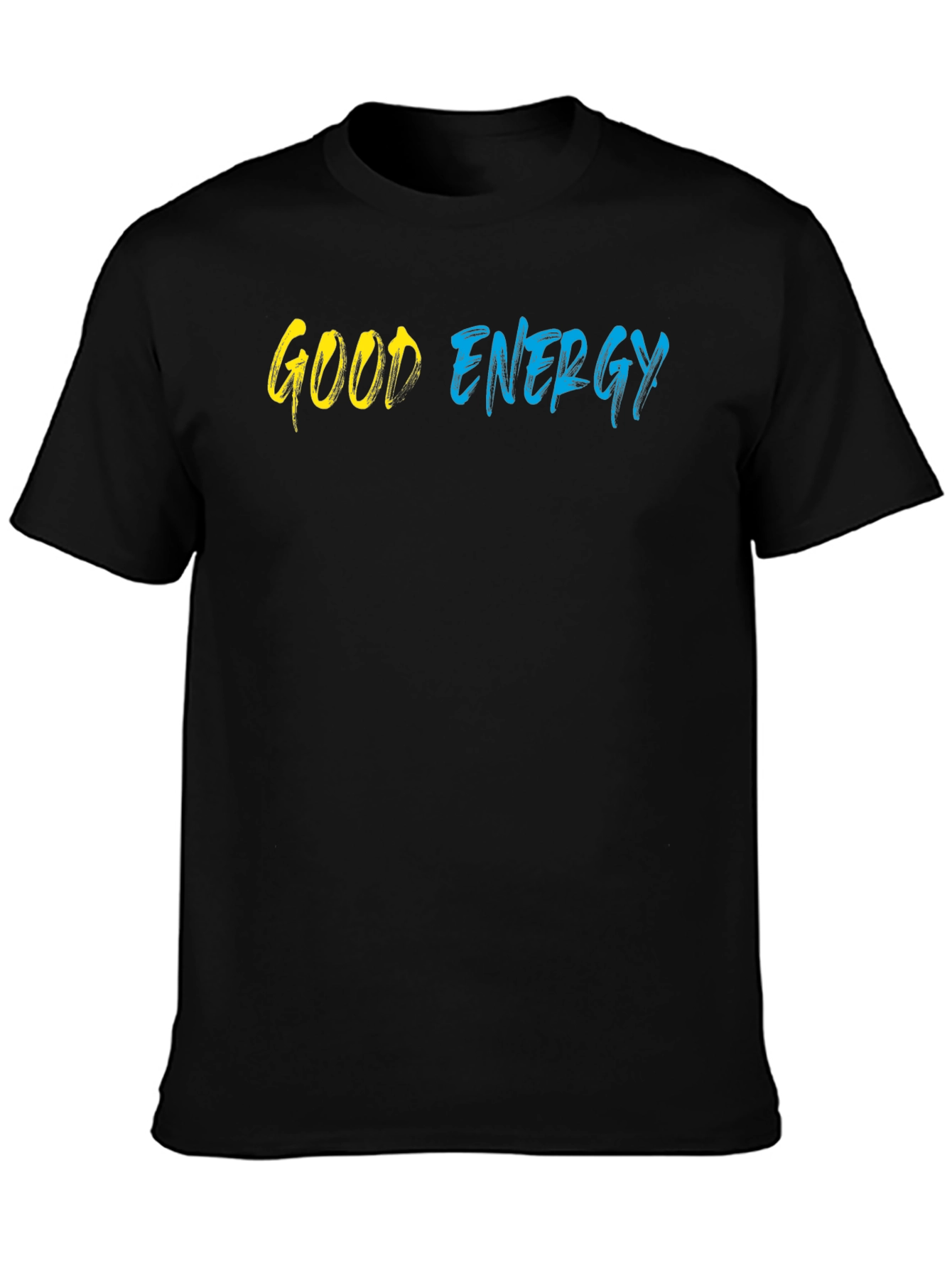 Black Good Energy Graphic Tee - Stylish Black T-Shirt view 3