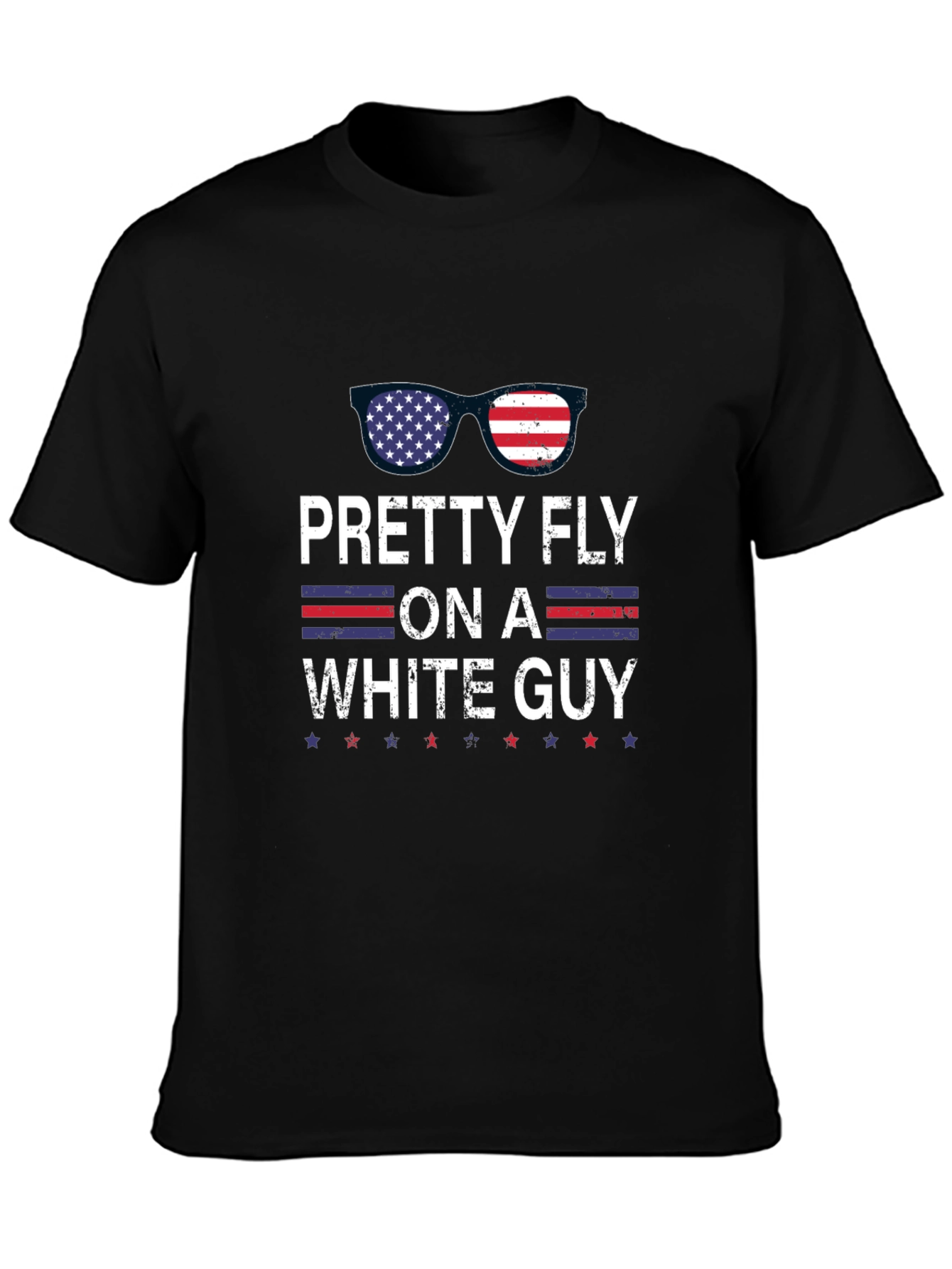 Black Pretty Fly On A White Guy Patriotic T-Shirt view 3