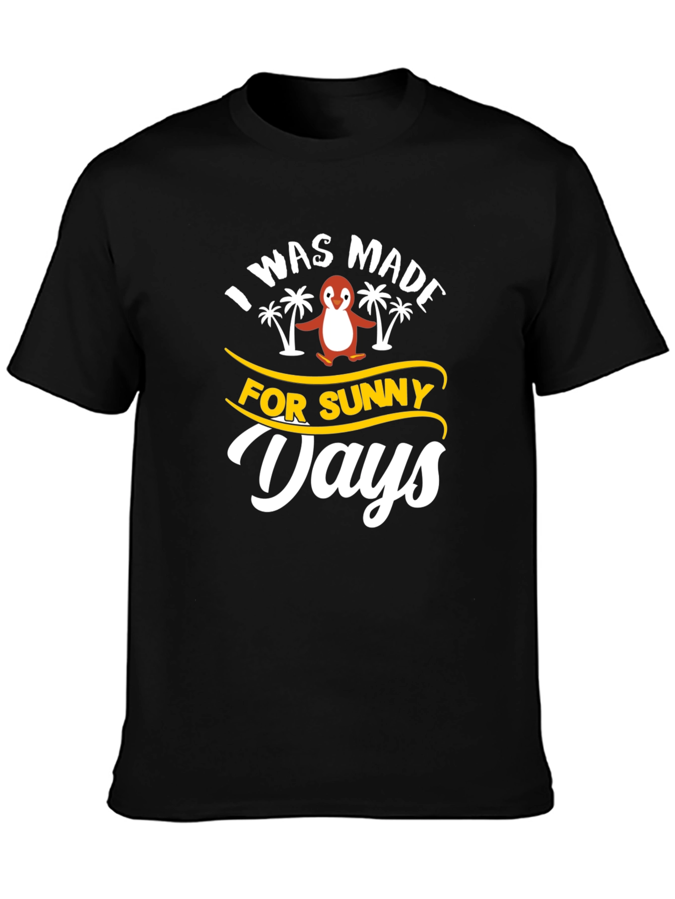 Black Sunny Days Penguin Graphic Tee view 3