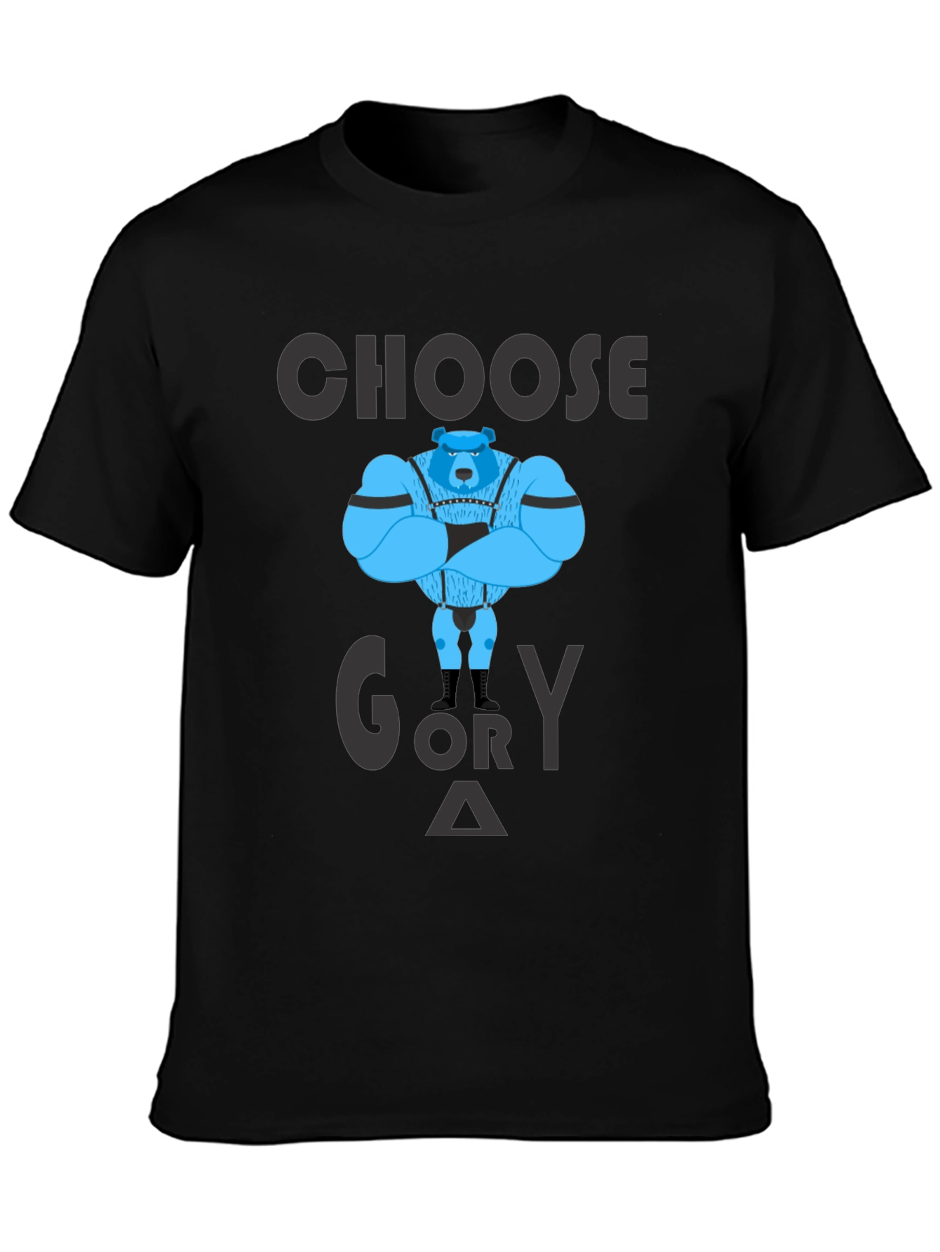 Black Choose Glory T-Shirt - Bear Graphic Tee view 3