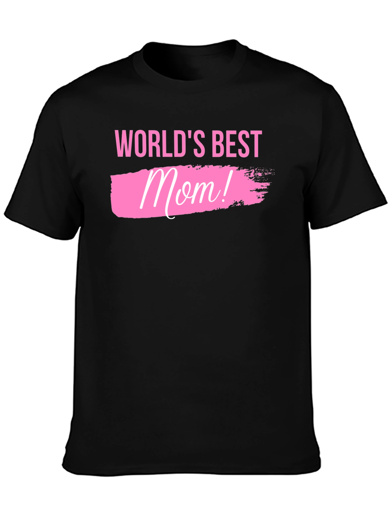 Black World's Best Mom! Black T-Shirt view 3