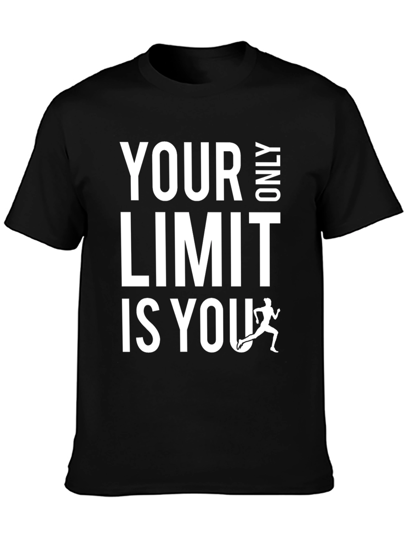 Black Your Only Limit Is You Graphic Tee view 3