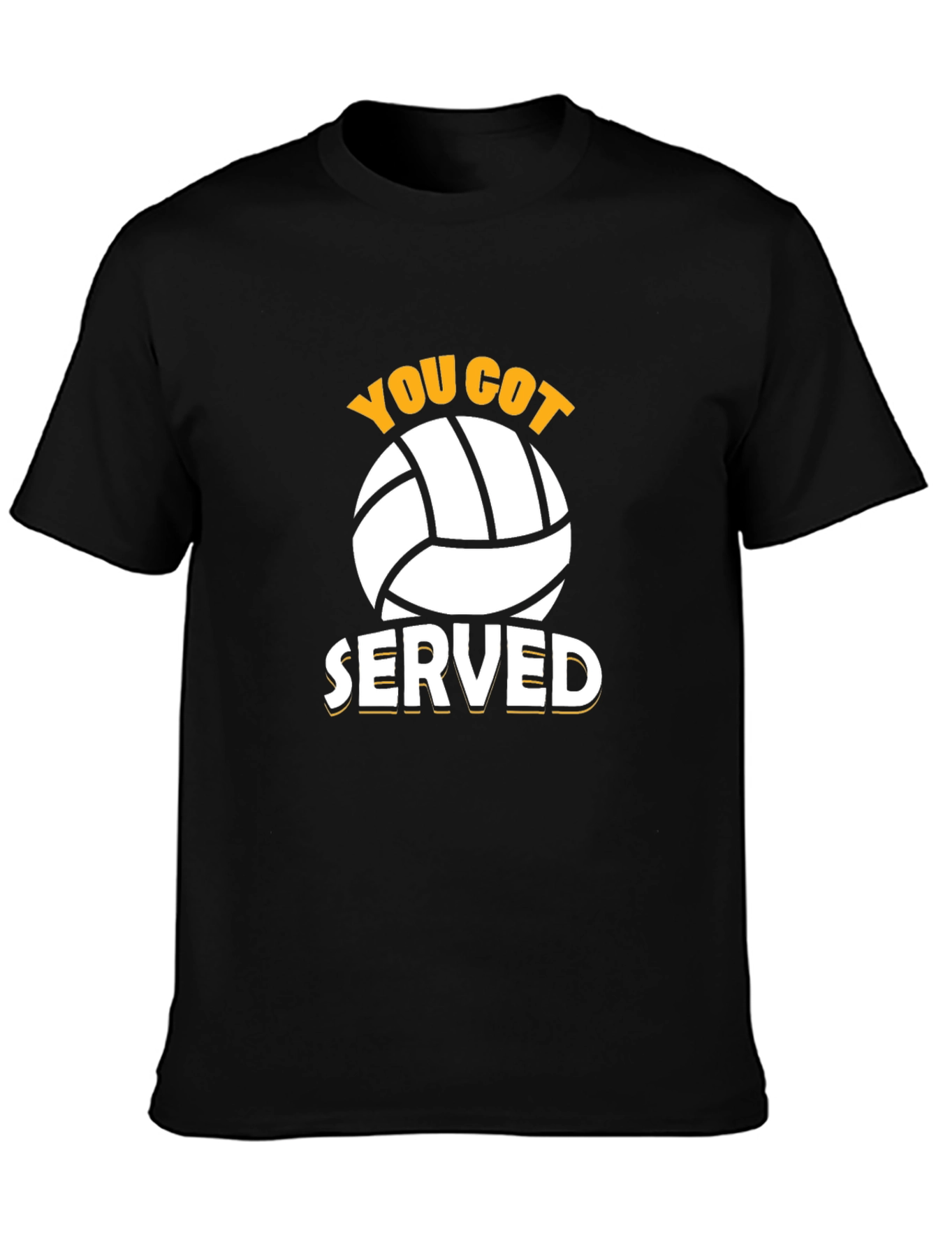 Black You Got Served Volleyball T-Shirt - Black view 3