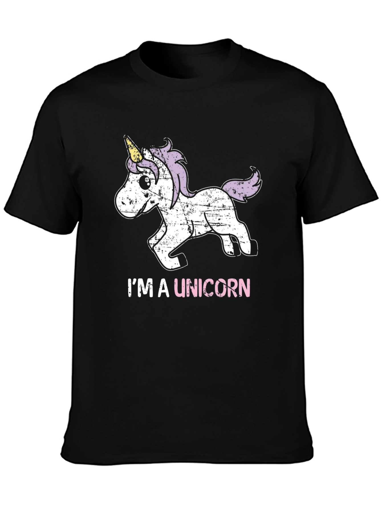 Black I'm A Unicorn Graphic T-Shirt view 3