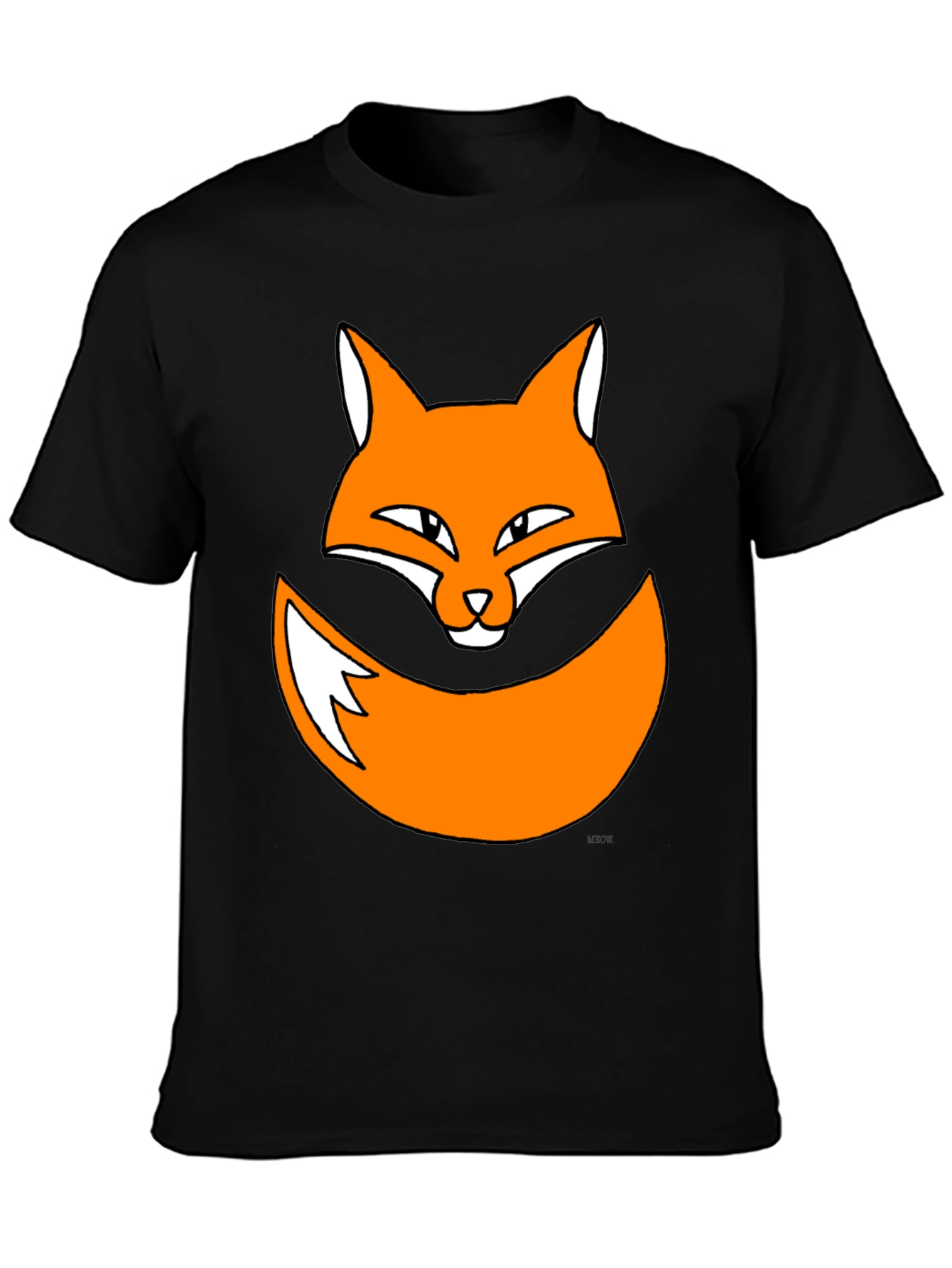 Black Fox Graphic Print T-Shirt - Trendy & Fun view 3