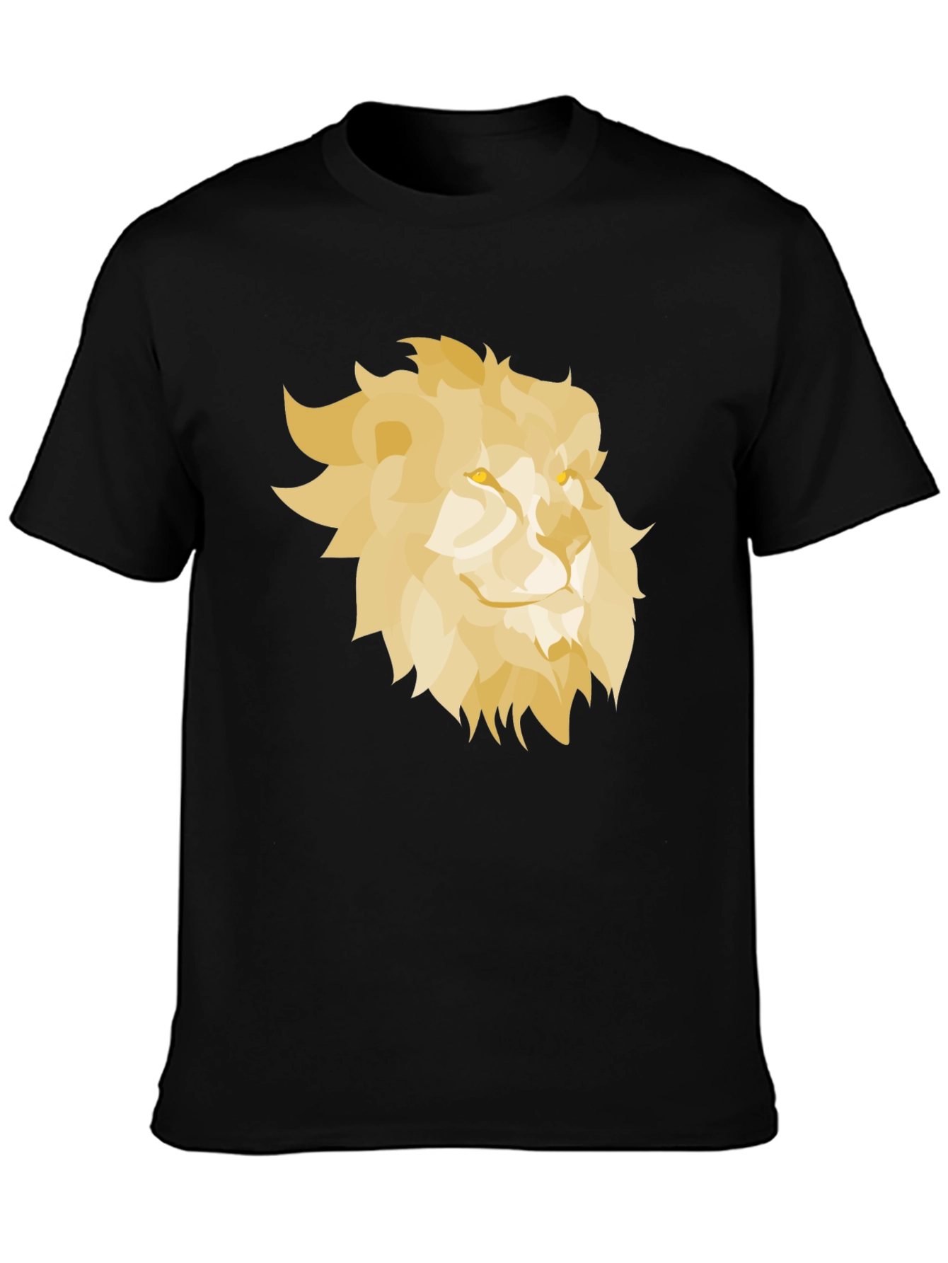 Black Lion Graphic Black T-Shirt view 3