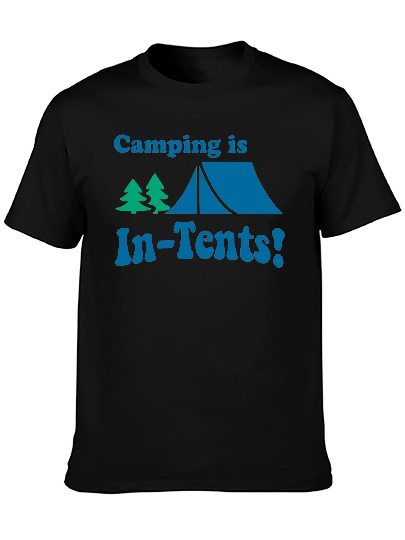 Black Camping Is In-Tents! Funny Graphic Tee view 3