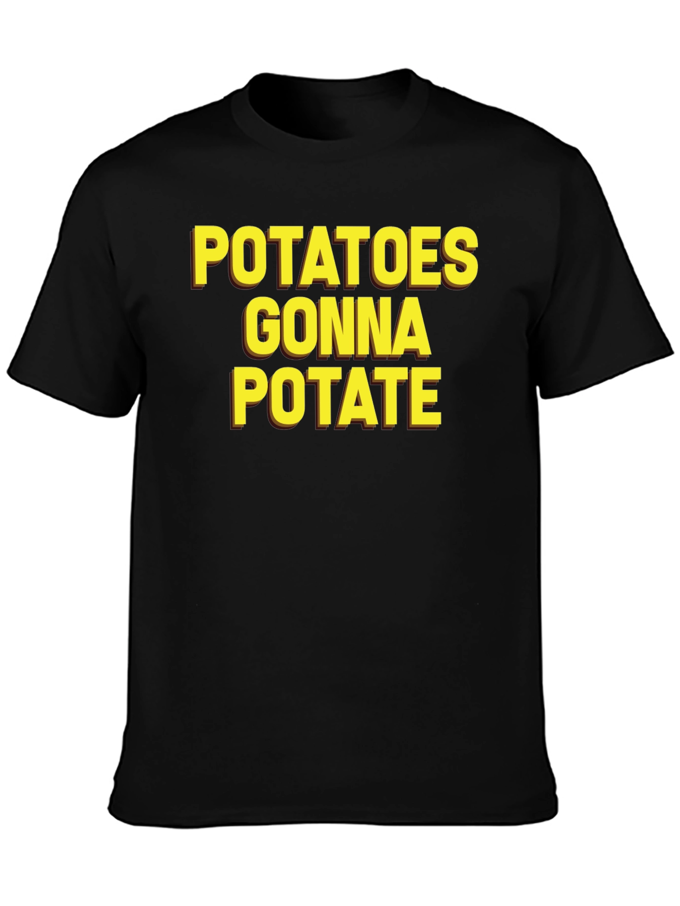 Black Potatoes Gonna Potate Black T-Shirt view 3