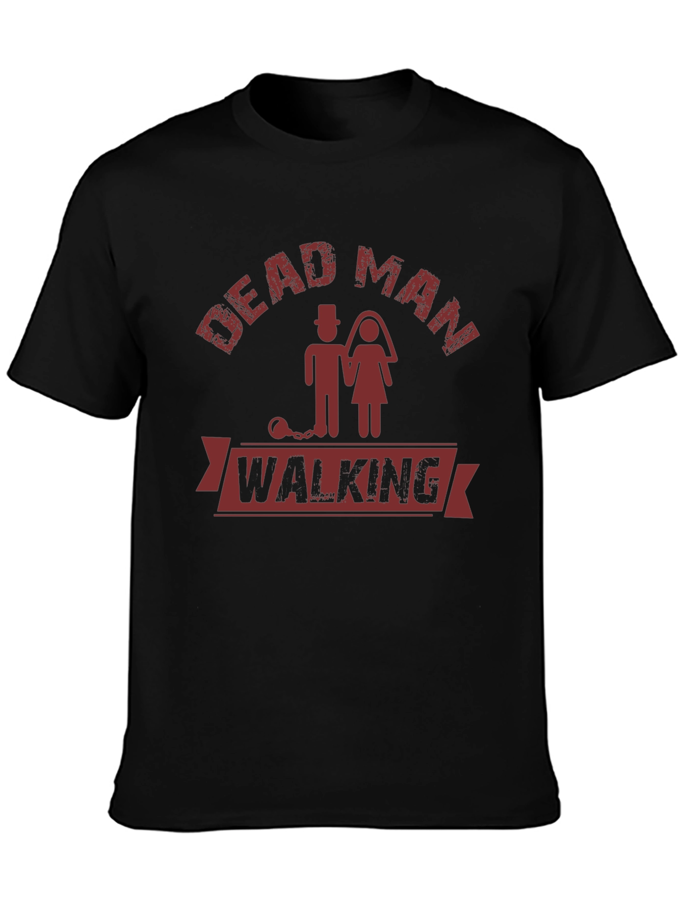 Black Dead Man Walking Graphic T-Shirt view 3