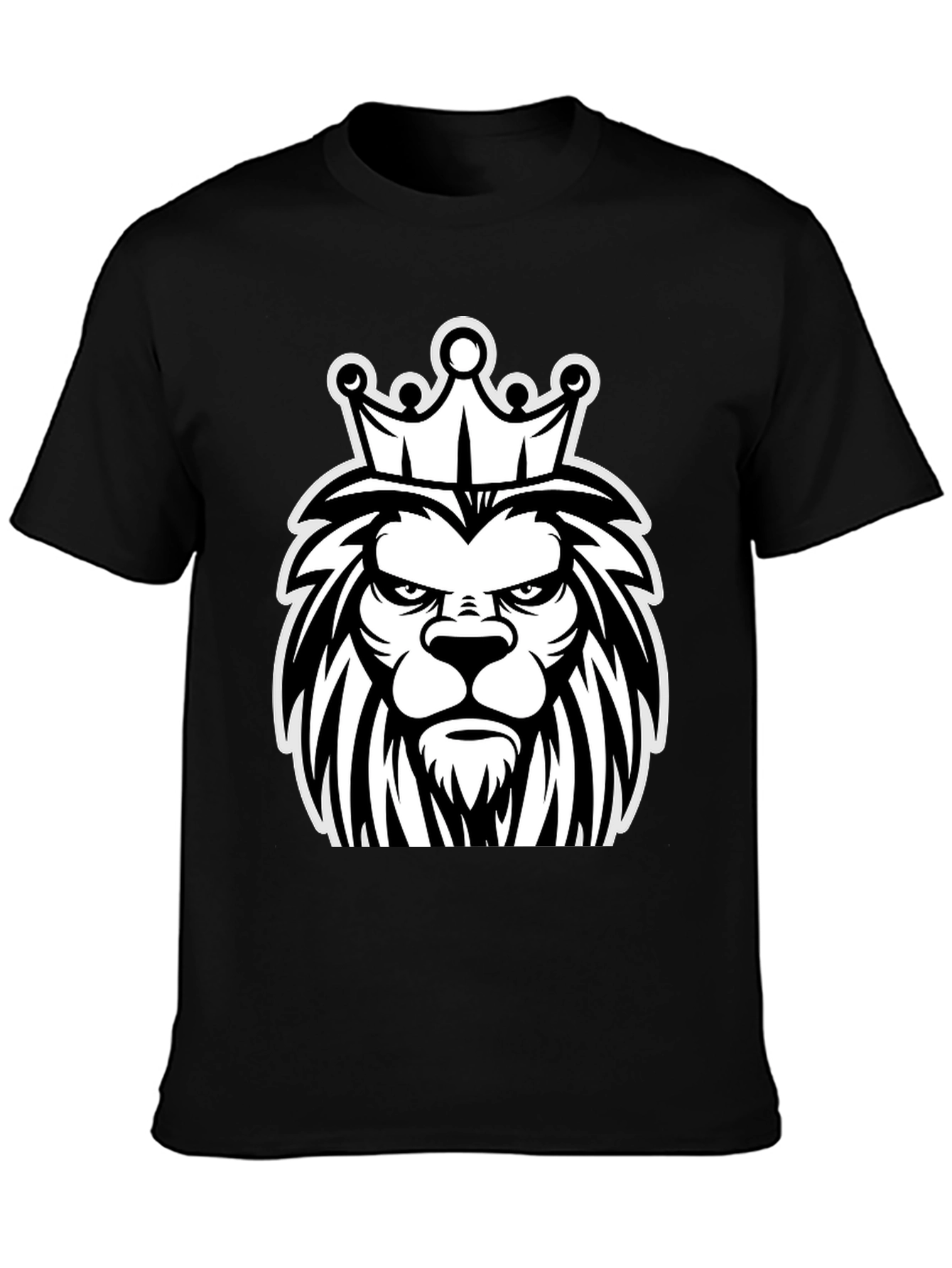 Black Lion King Graphic T-Shirt - Black view 3