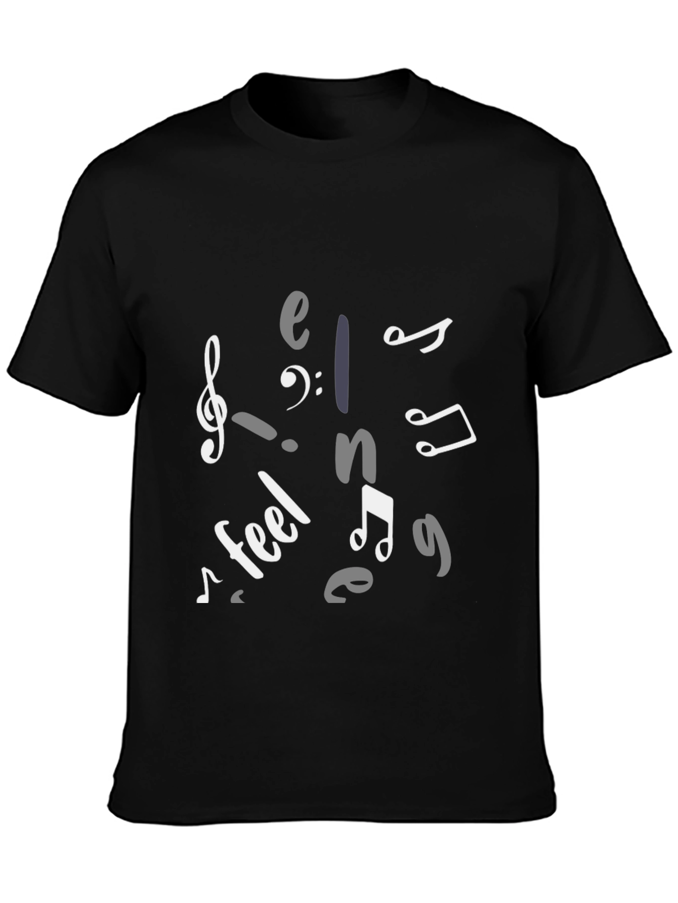 Black Musical Vibes T-Shirt - Comfortable Cotton Blend view 3