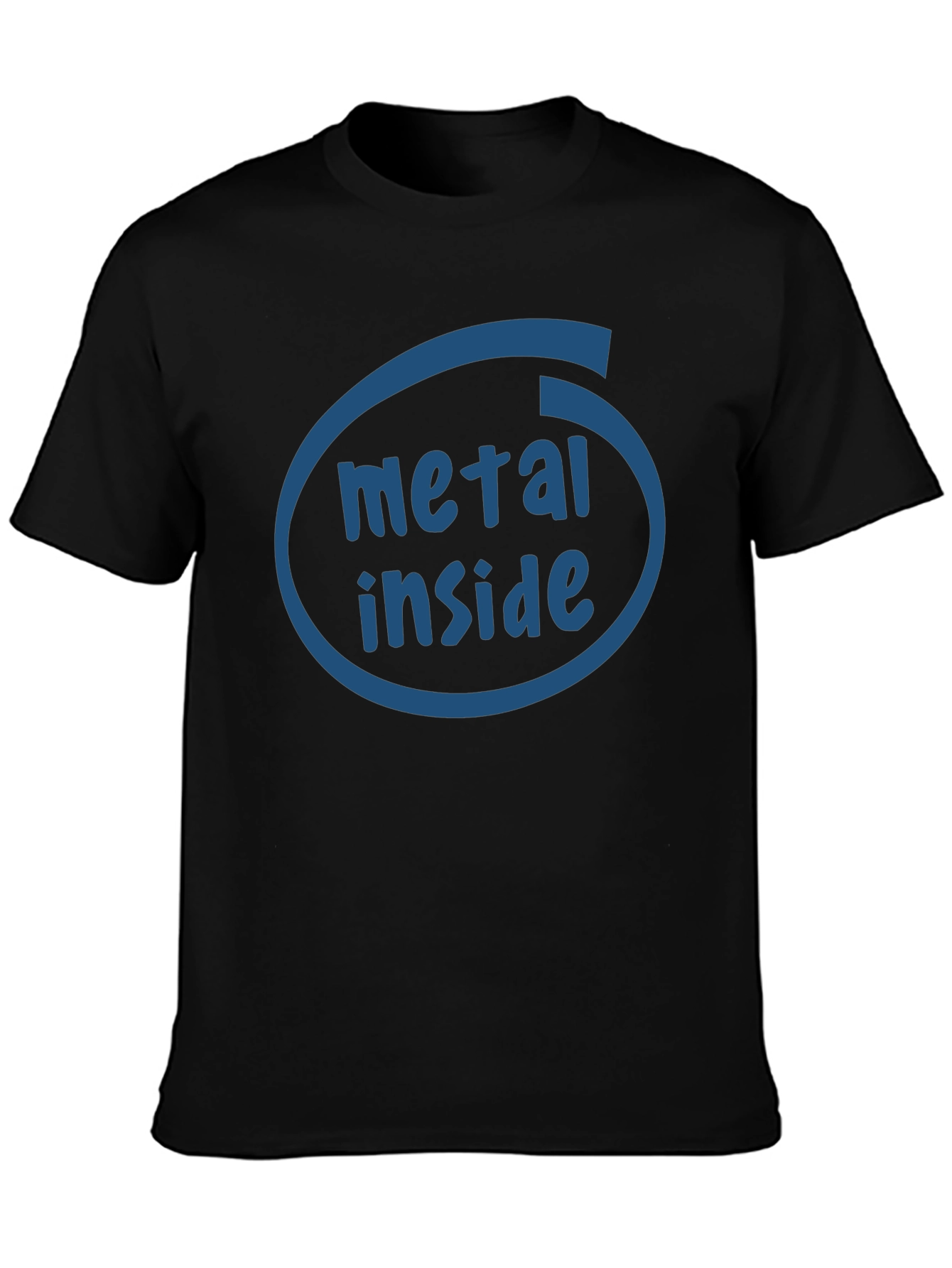 Black Metal Inside Funny Graphic T-Shirt view 3