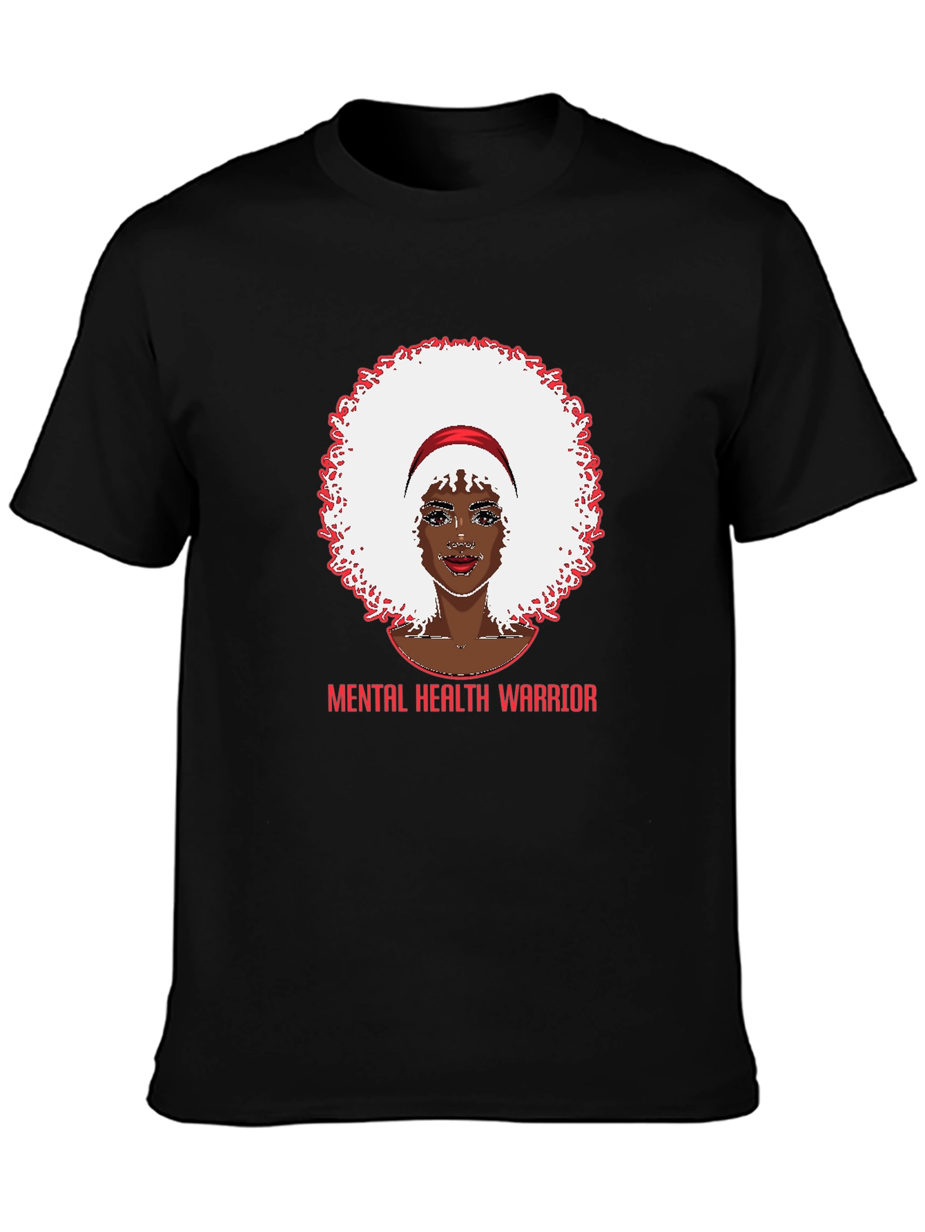 Black Mental Health Warrior T-Shirt - Unisex view 3