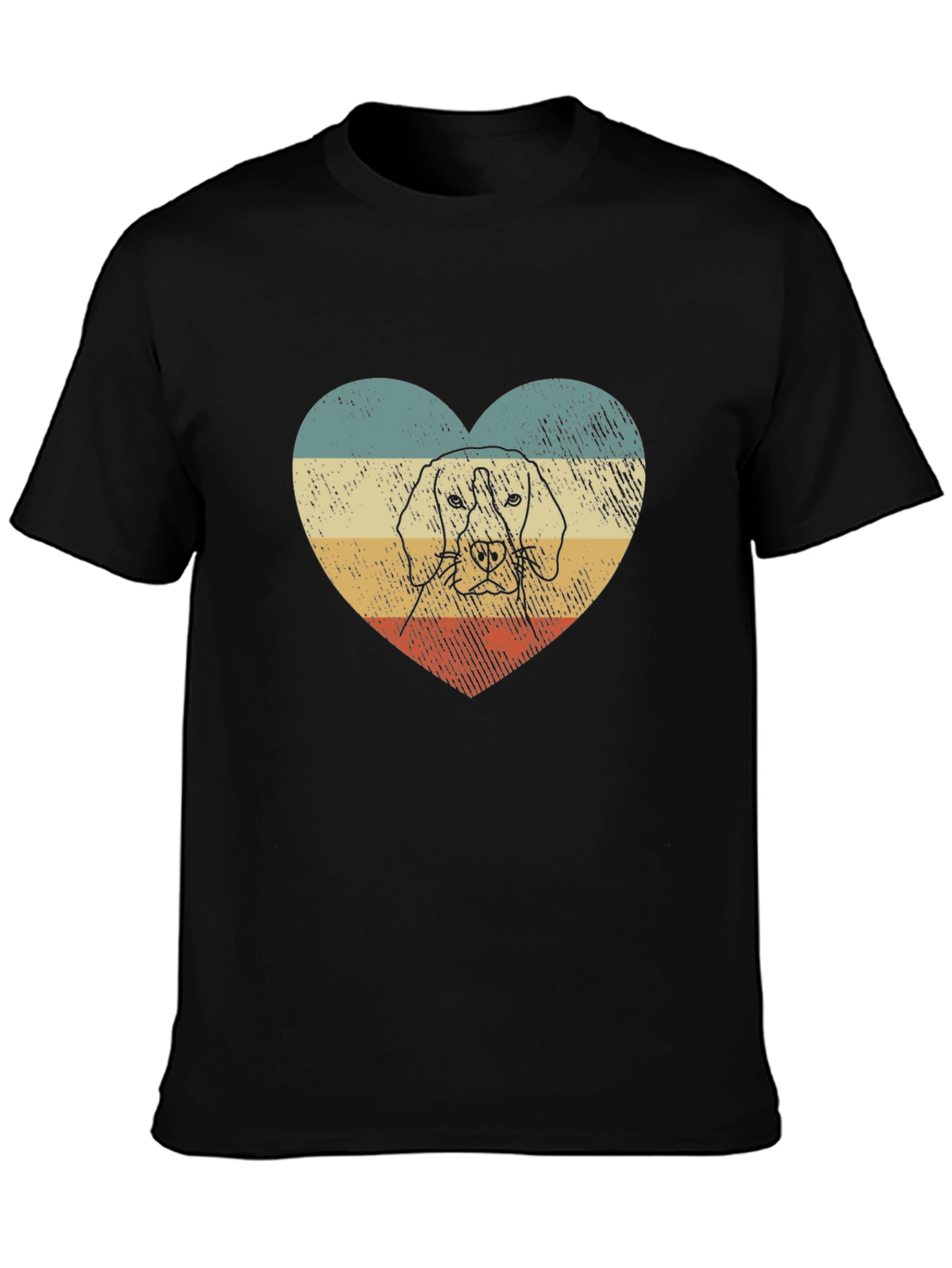 Dog Heart T-Shirt - Retro Style Graphic Tee - 3