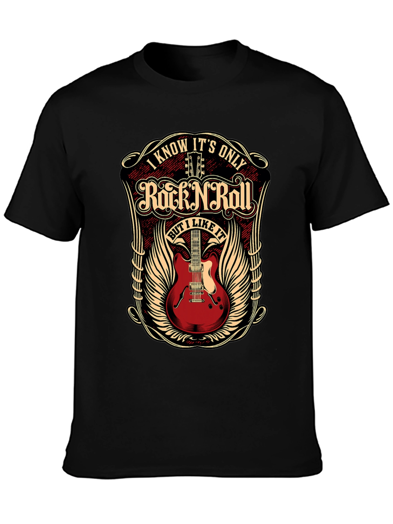 Black Rock N Roll Graphic T-Shirt - Music Lover Tee view 3