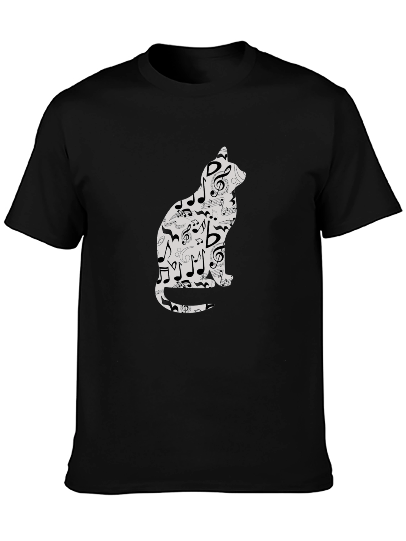 Black Music Cat T-Shirt - Stylish & Unique Design view 3