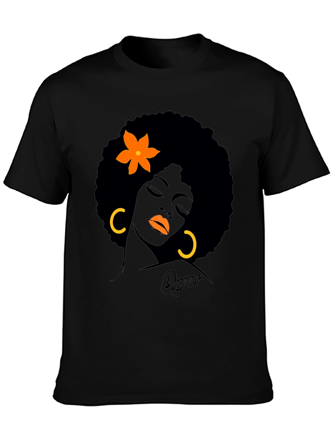 Queen Graphic T-Shirt - Afrocentric Black Tee - 3