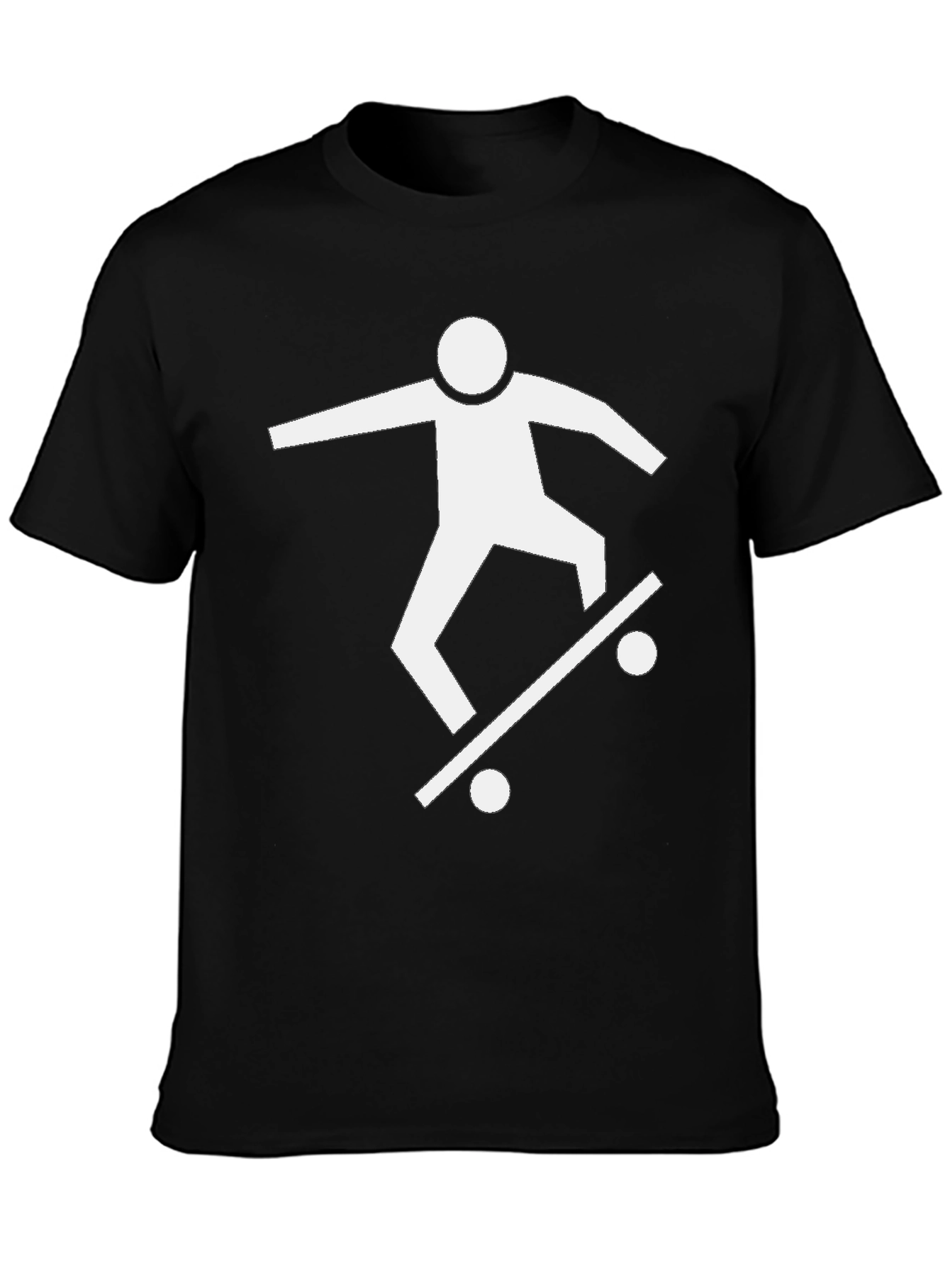 Black Skateboarder Graphic Tee - Black view 3