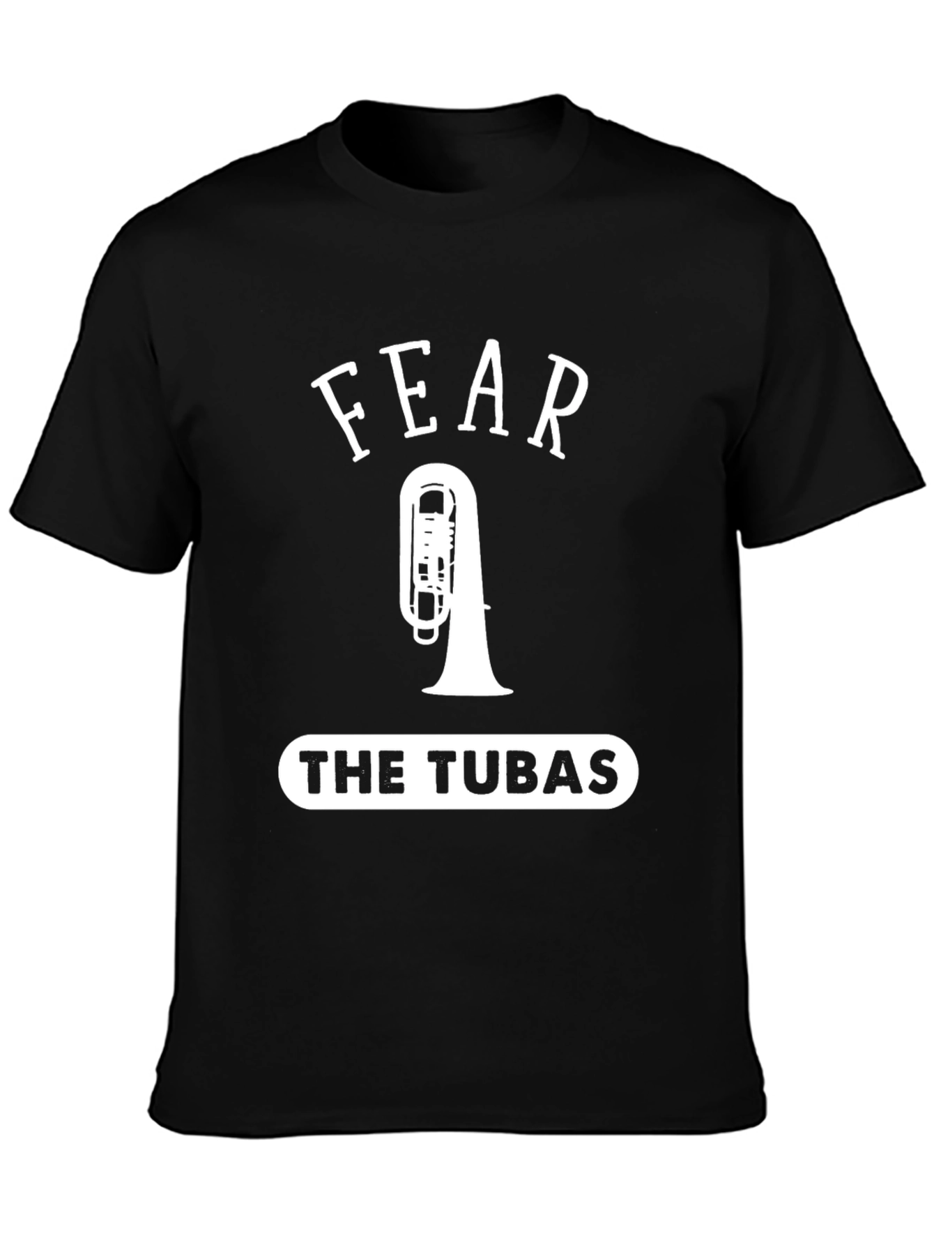 Black Fear The Tubas T-Shirt Funny Band Tee view 3