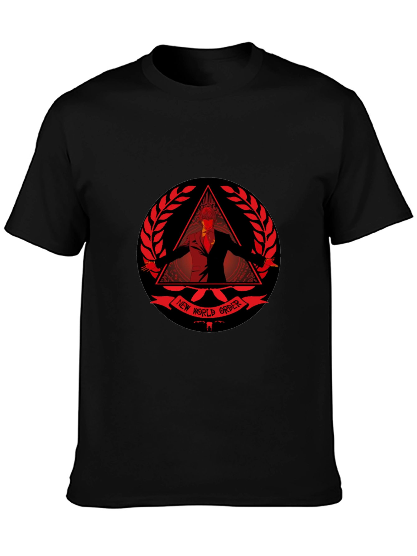 Black New World Order T-Shirt - Conspiracy Design view 3