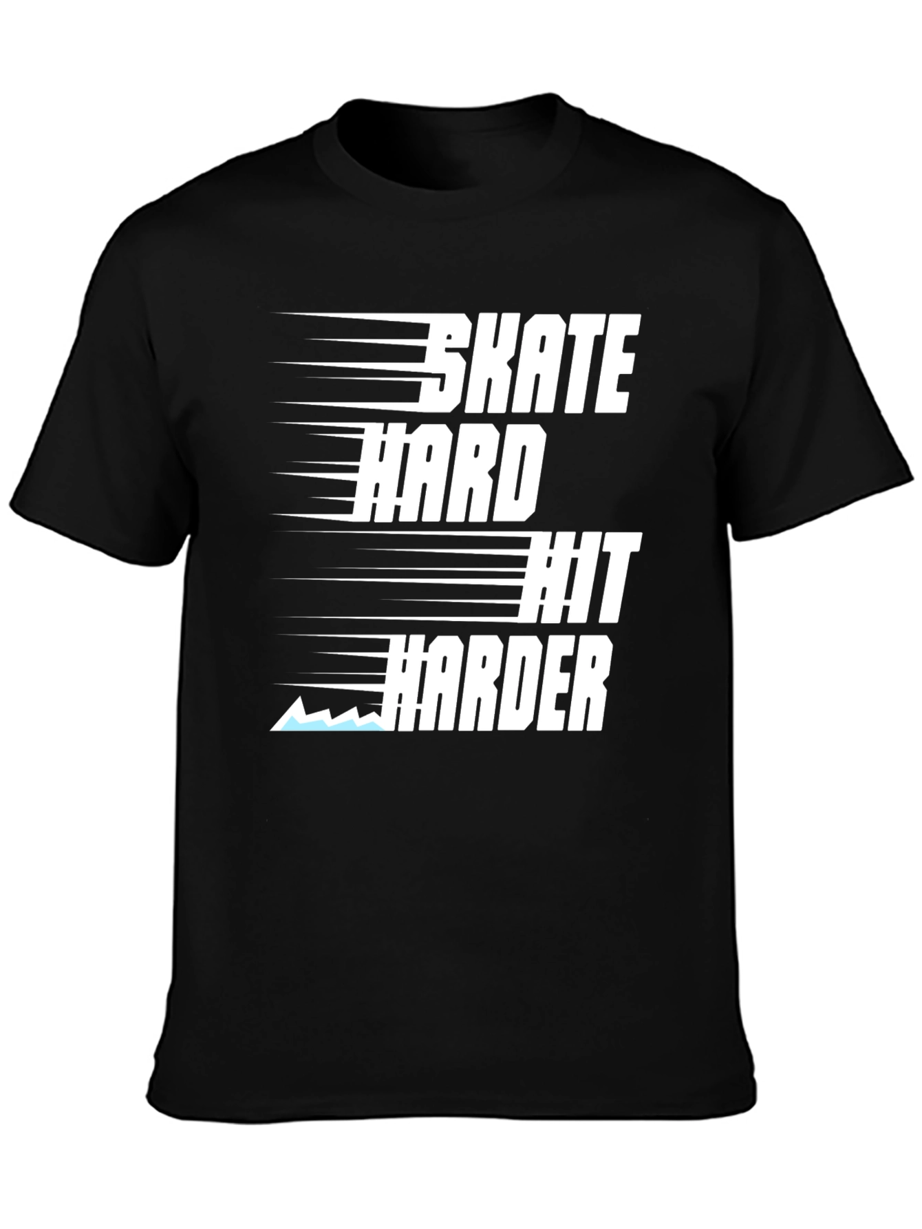 Black Skate Hard Hit Harder Graphic Tee view 3