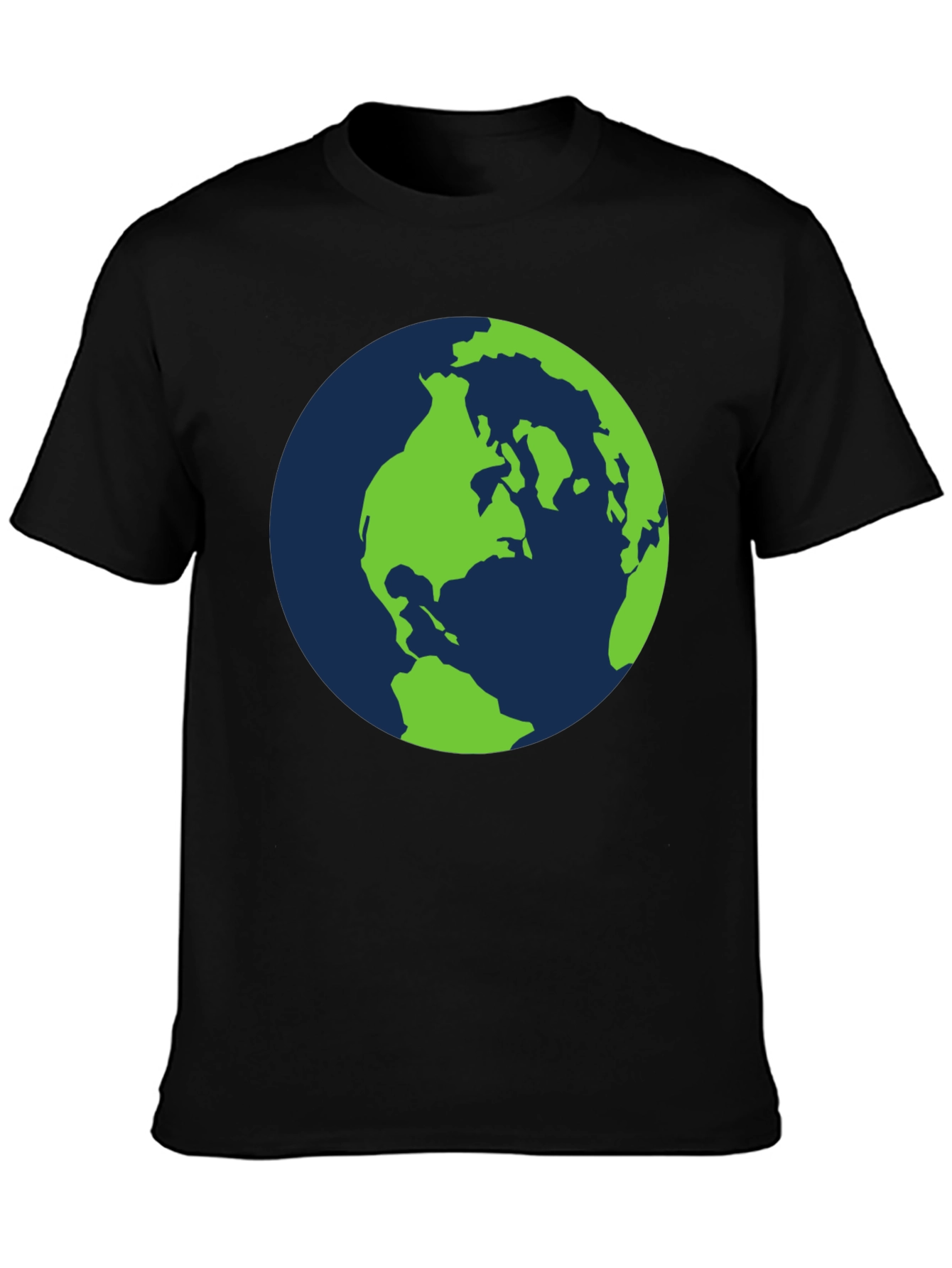 Black Earth Graphic T-Shirt - Black Cotton Tee view 3