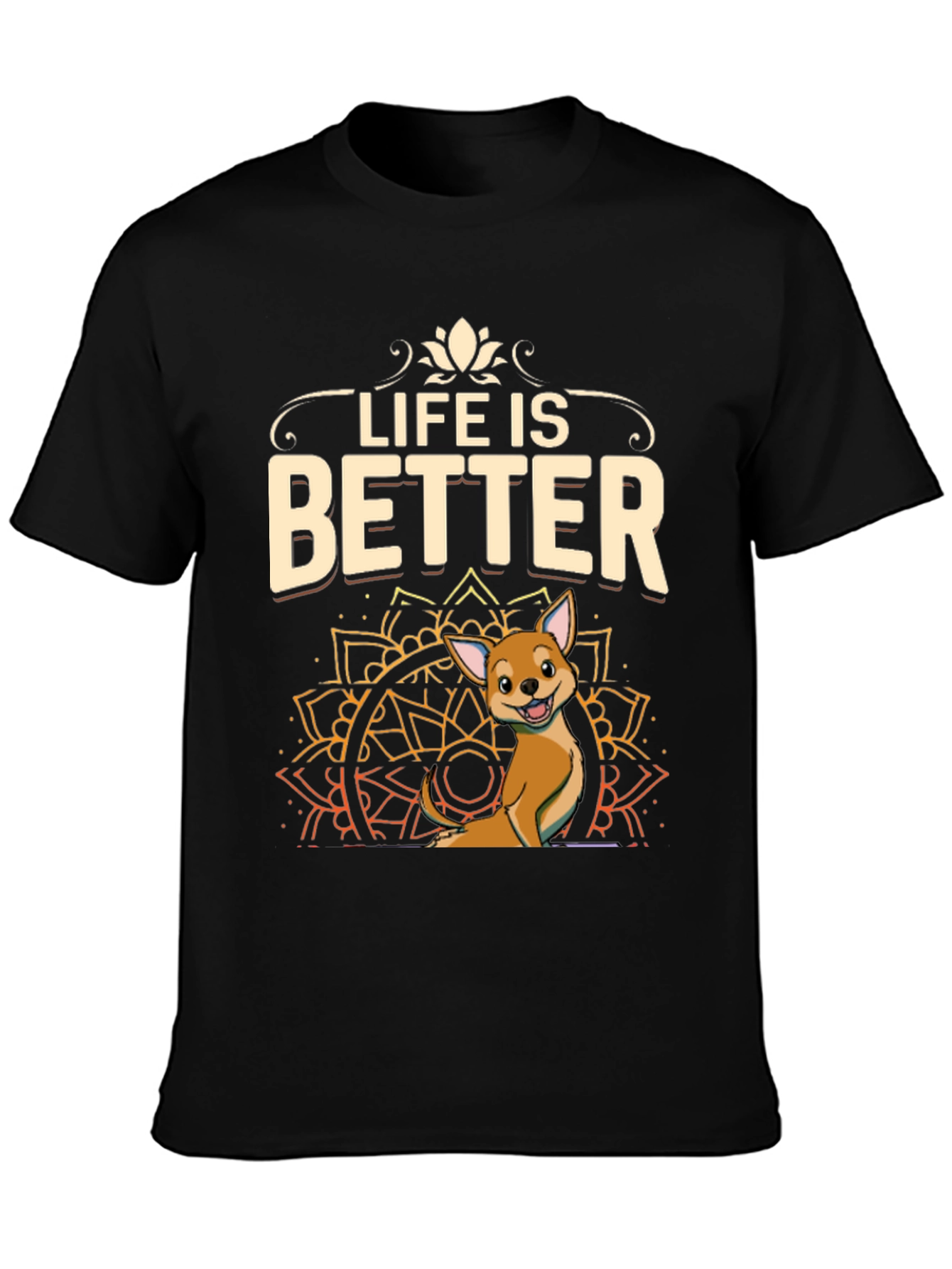 Black Life is Better Dog T-Shirt view 3