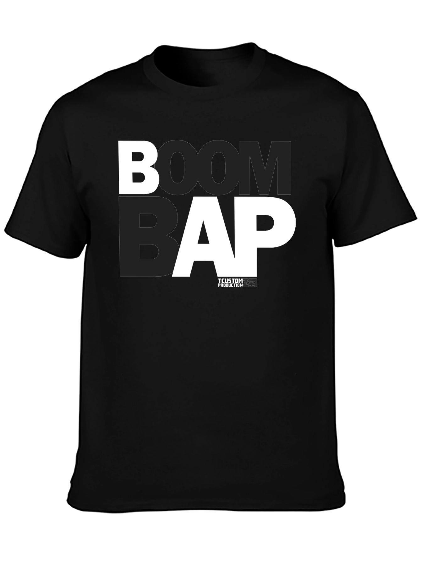 Black Boom Bap Graphic Tee - Black Cotton T-Shirt view 3