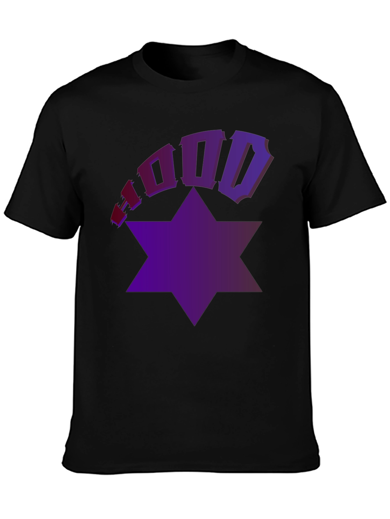 Black Hood Star T-Shirt - Stylish Graphic Tee view 3